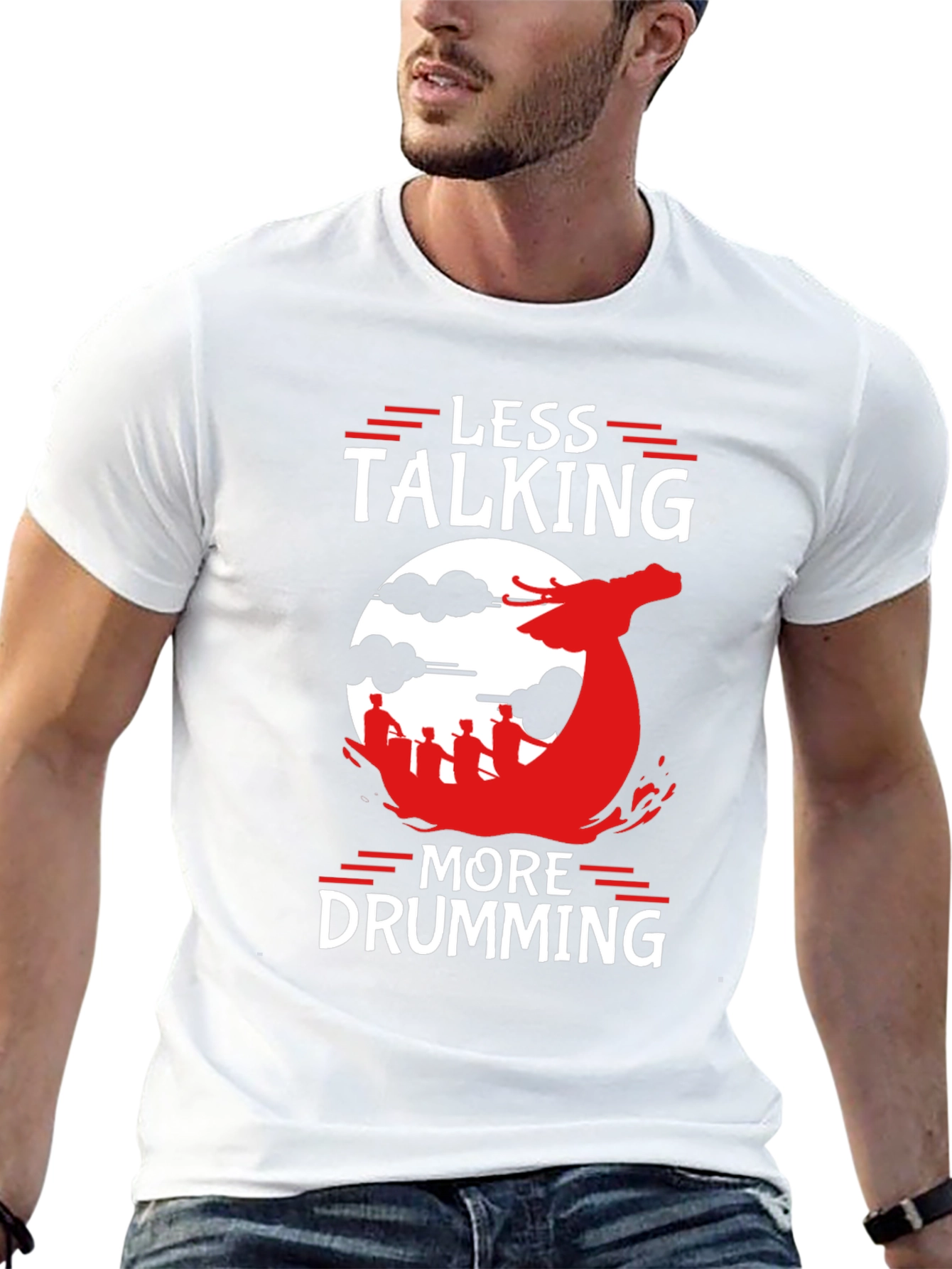 Less Talking More Drumming Graphic T-Shirt