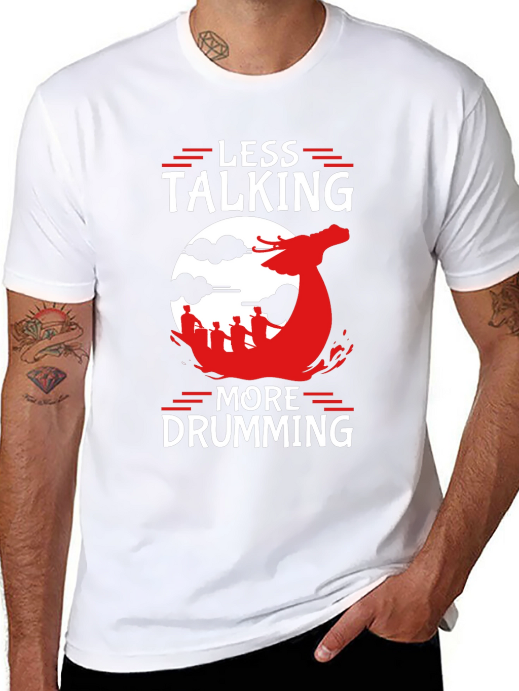 Less Talking More Drumming Graphic T-Shirt