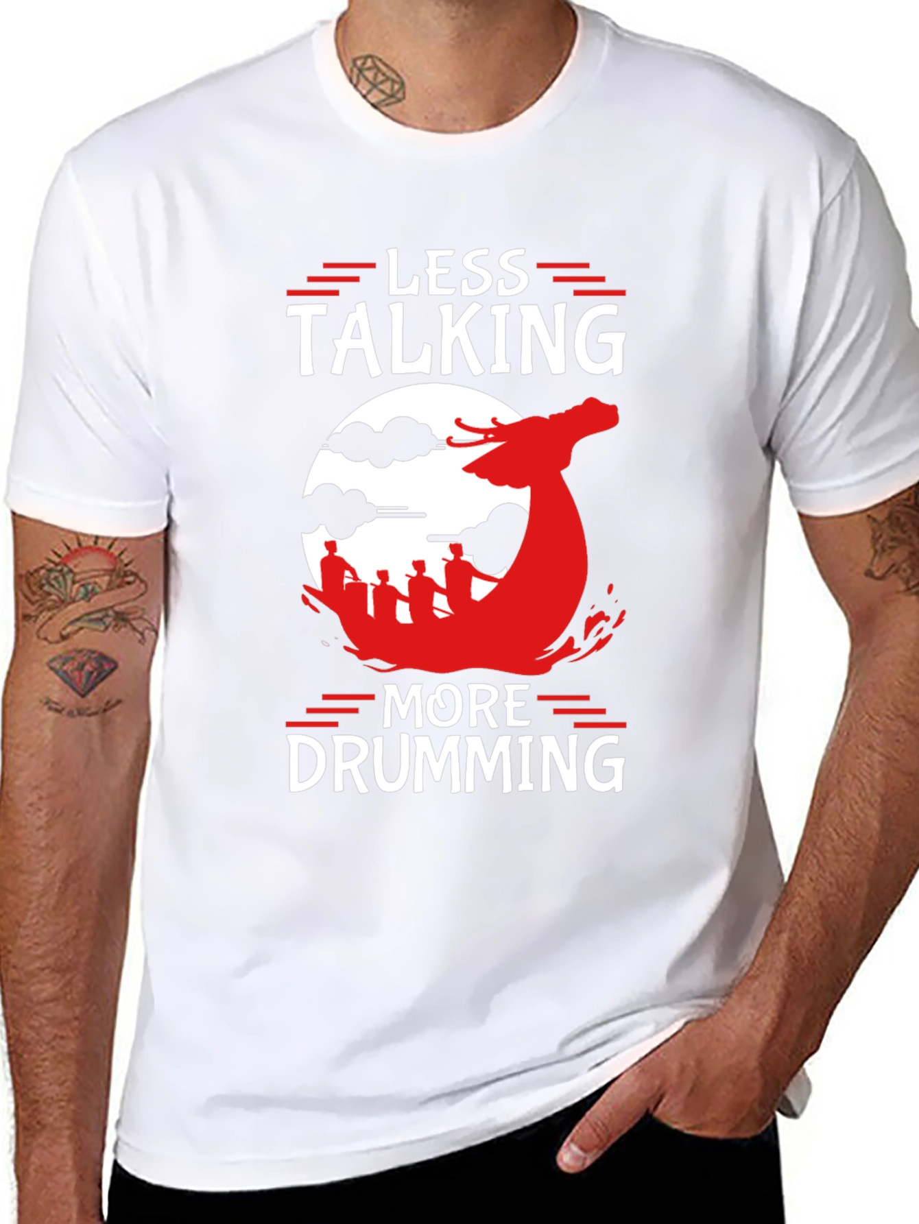 Less Talking More Drumming Graphic T-Shirt