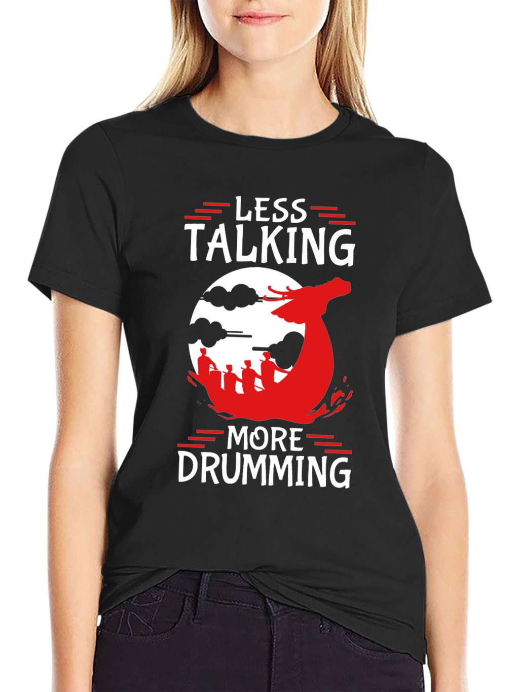 Less Talking More Drumming Graphic T-Shirt