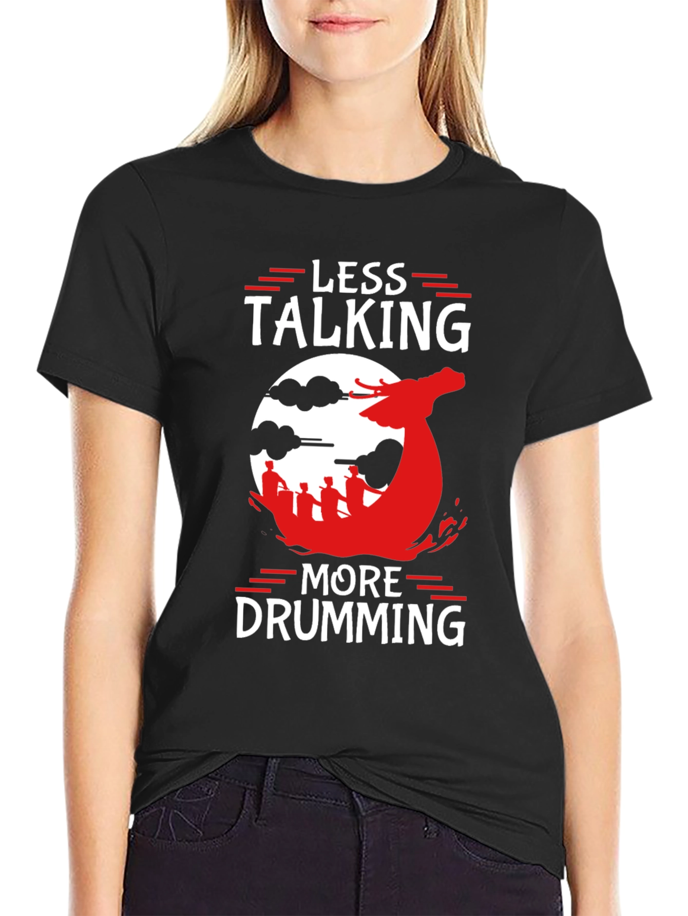 Less Talking More Drumming Graphic T-Shirt