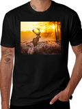 Deer Sunset Graphic Tee