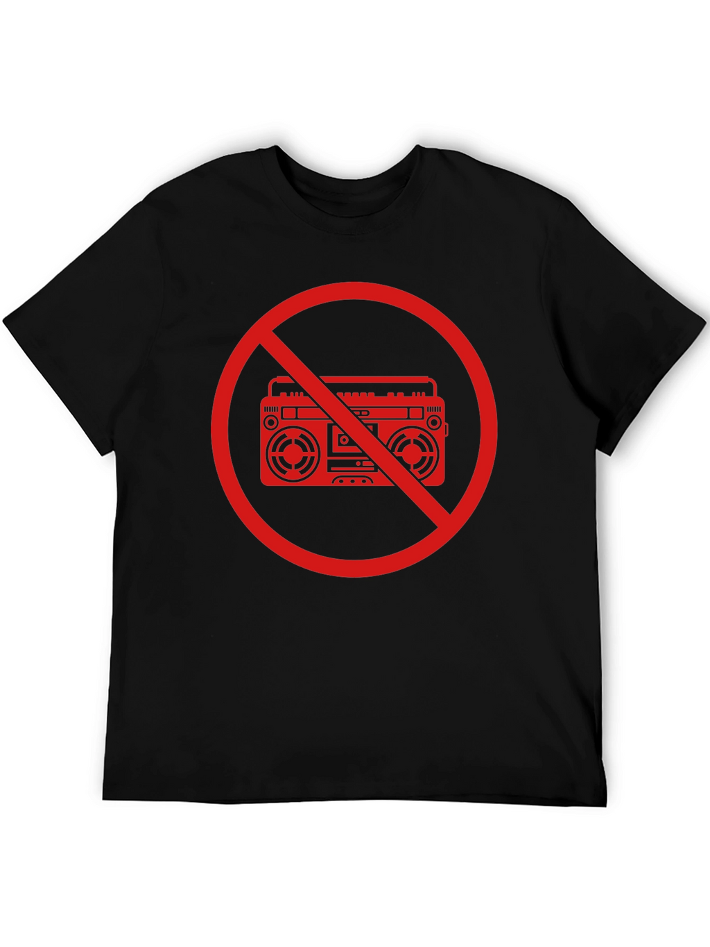 No Boombox Graphic T-Shirt - Bold Statement Tee