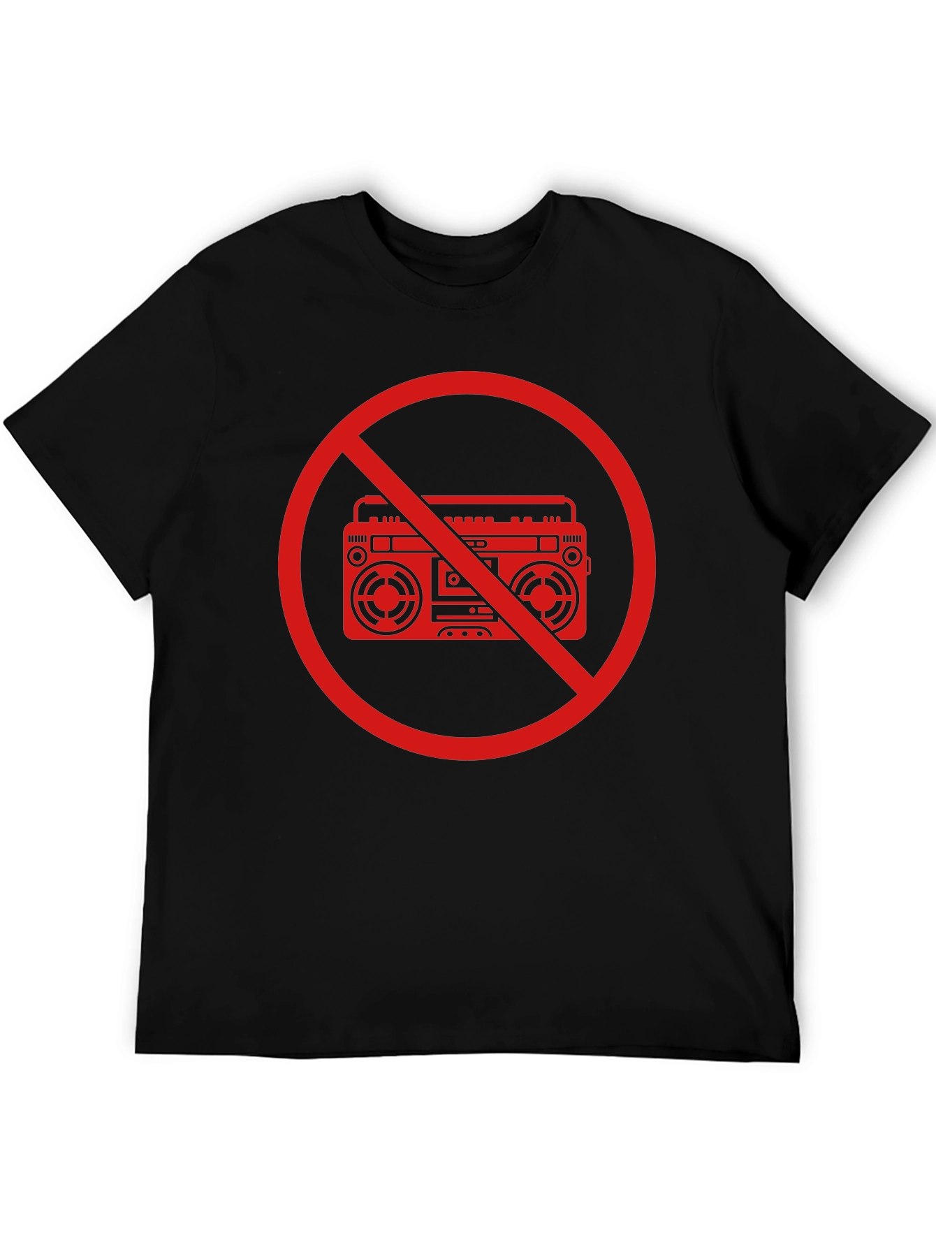 No Boombox Graphic T-Shirt - Bold Statement Tee