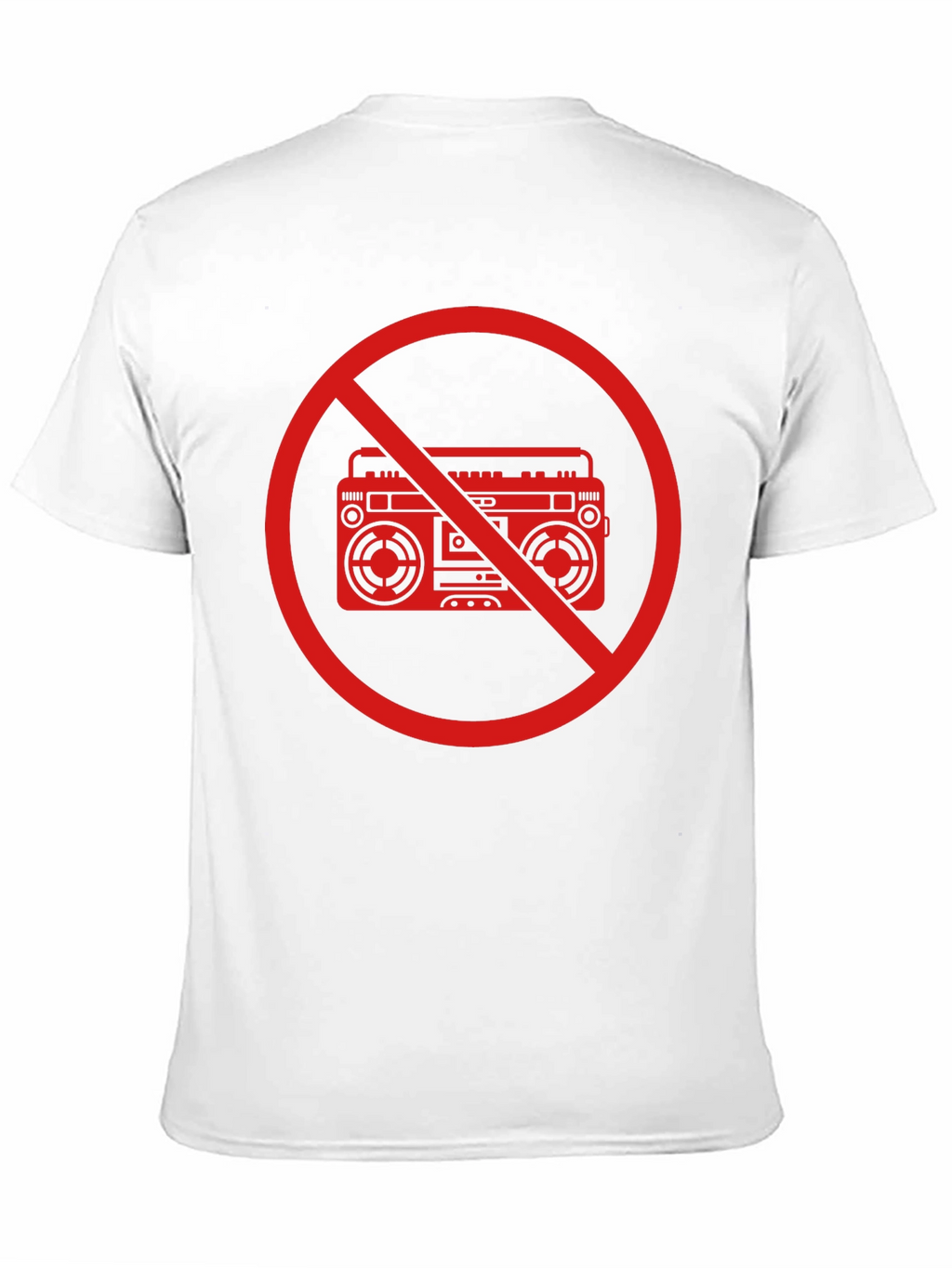 No Boombox Graphic T-Shirt - Bold Statement Tee
