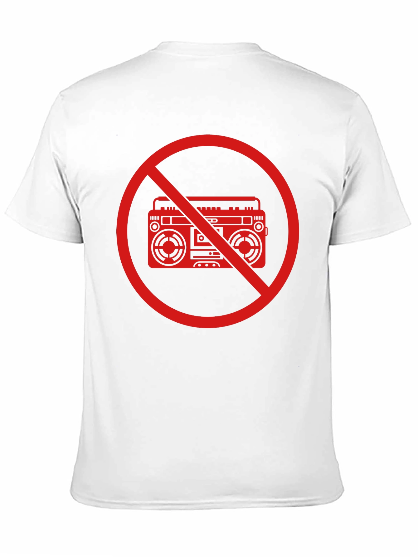 No Boombox Graphic T-Shirt - Bold Statement Tee