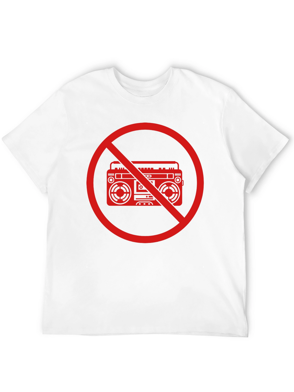 No Boombox Graphic T-Shirt - Bold Statement Tee