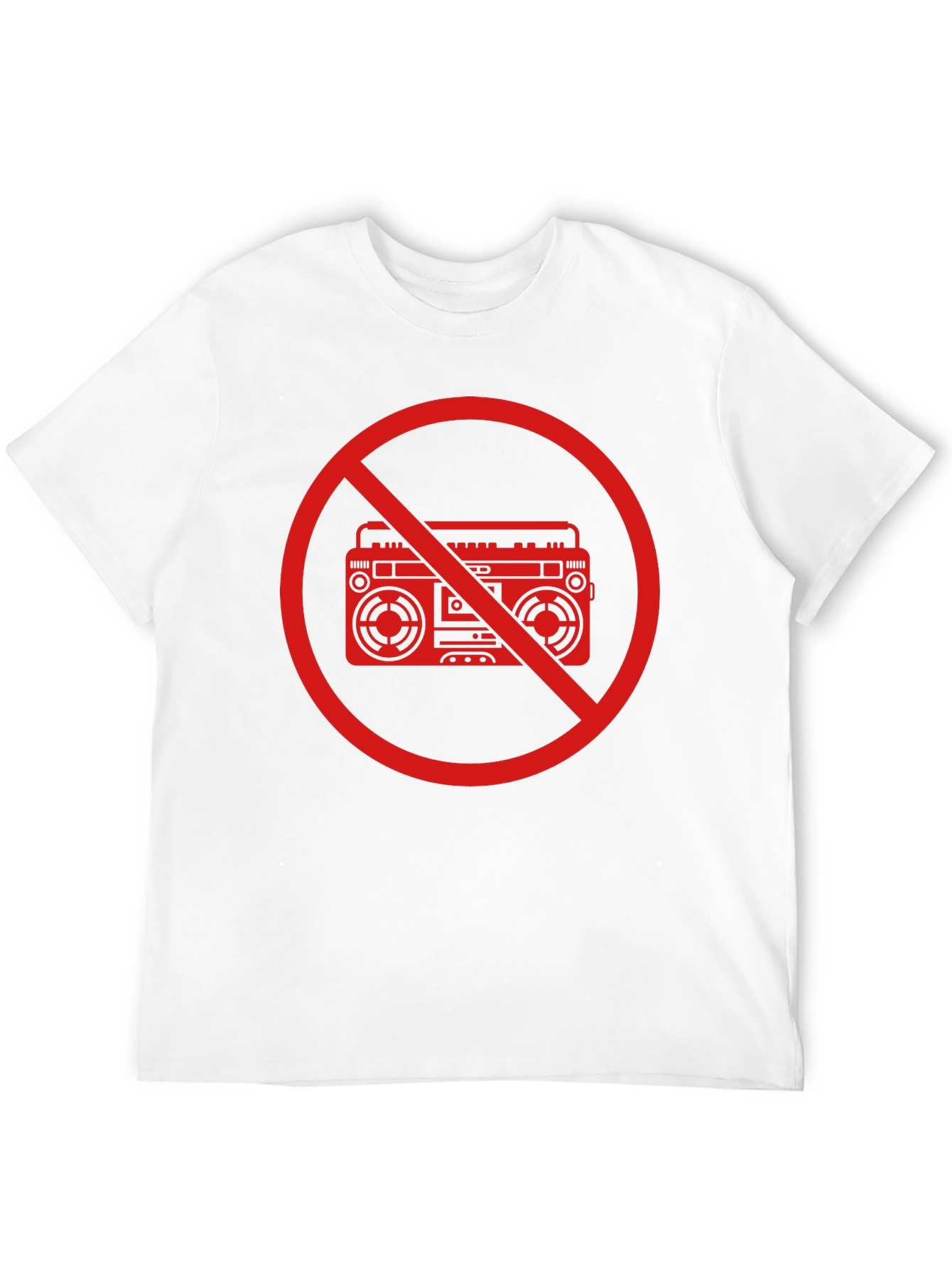 No Boombox Graphic T-Shirt - Bold Statement Tee