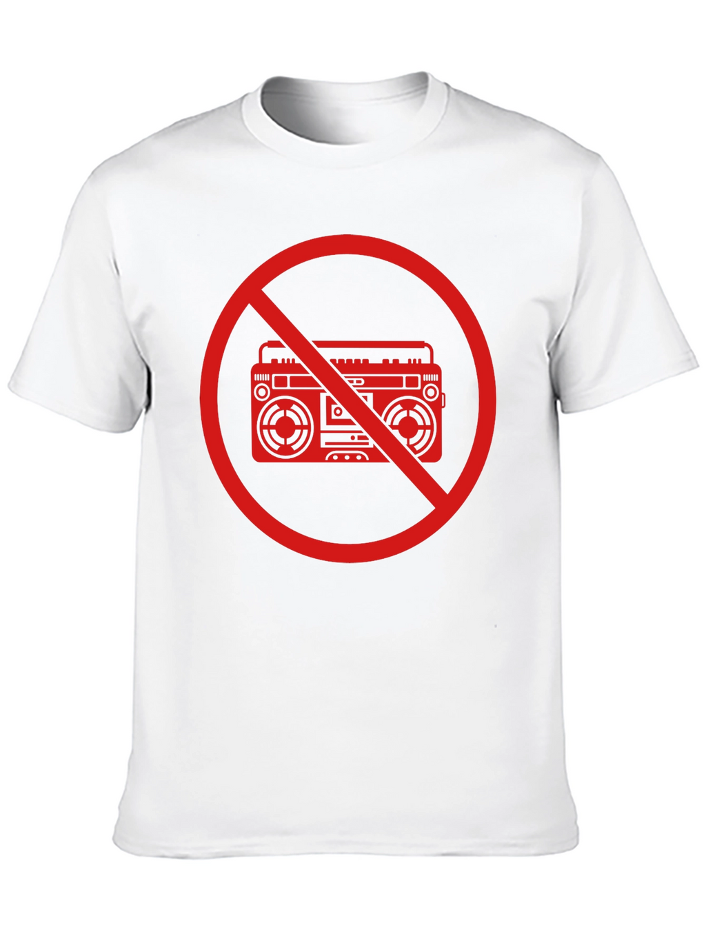 No Boombox Graphic T-Shirt - Bold Statement Tee