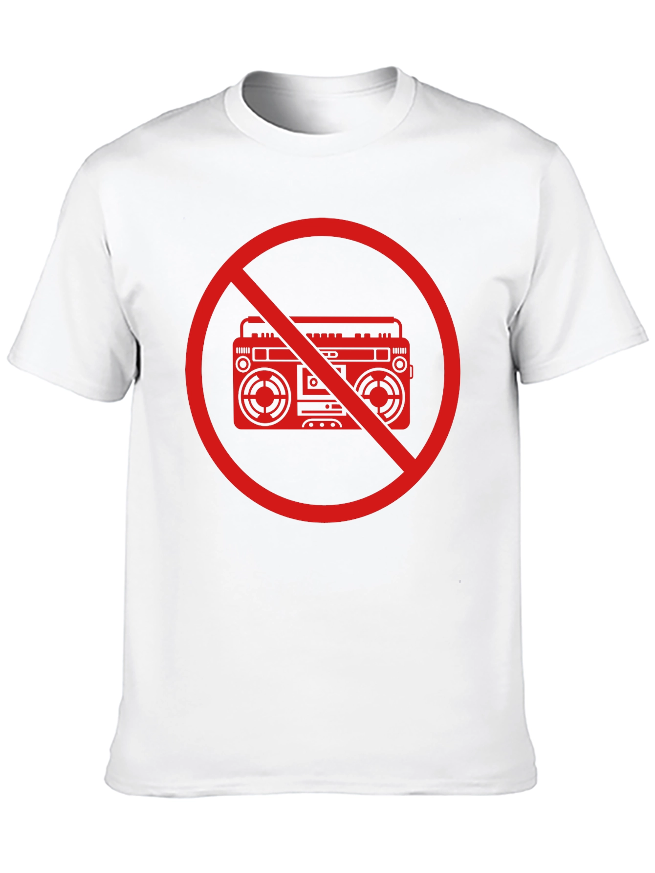 No Boombox Graphic T-Shirt - Bold Statement Tee