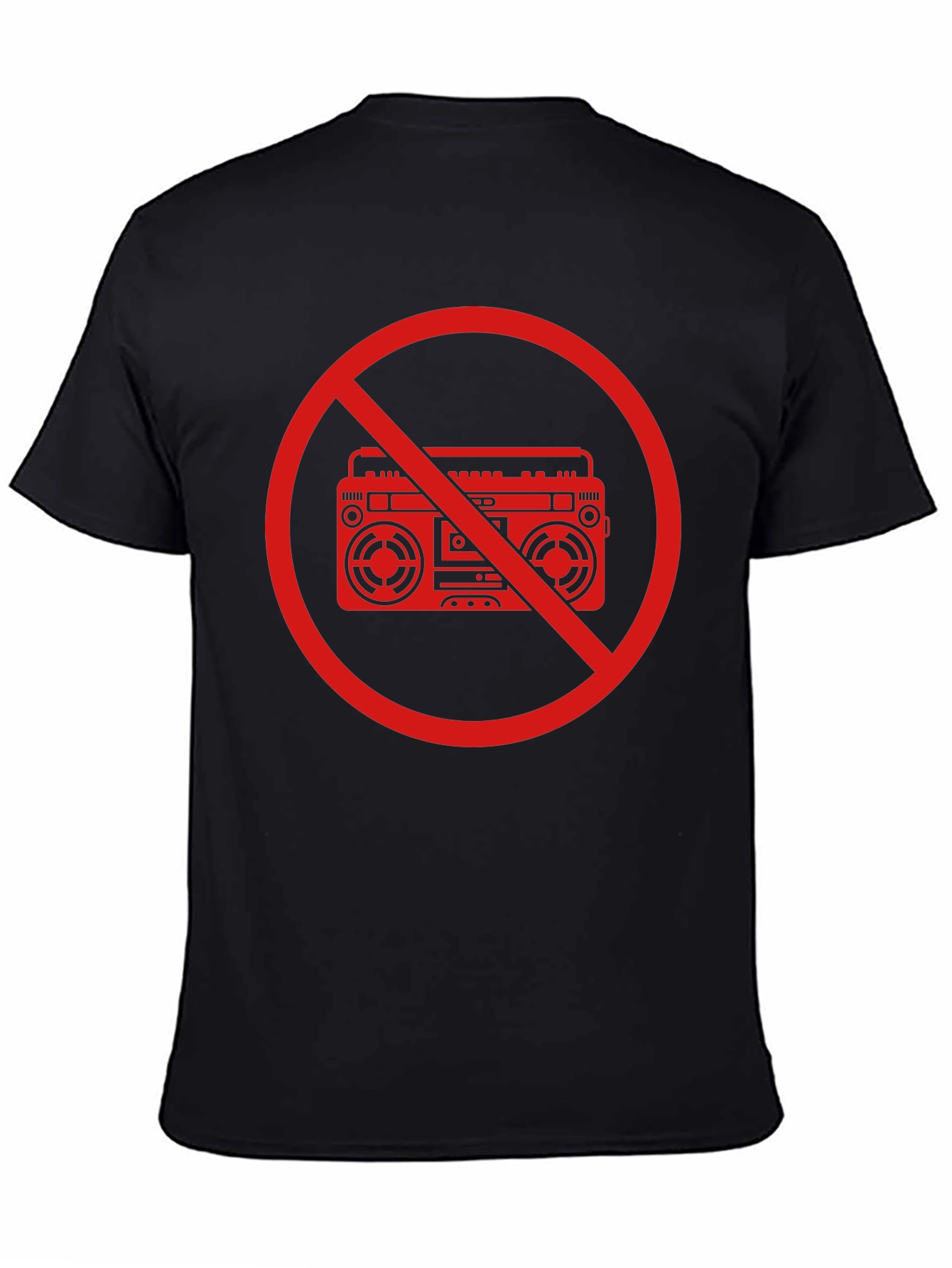 No Boombox Graphic T-Shirt - Bold Statement Tee
