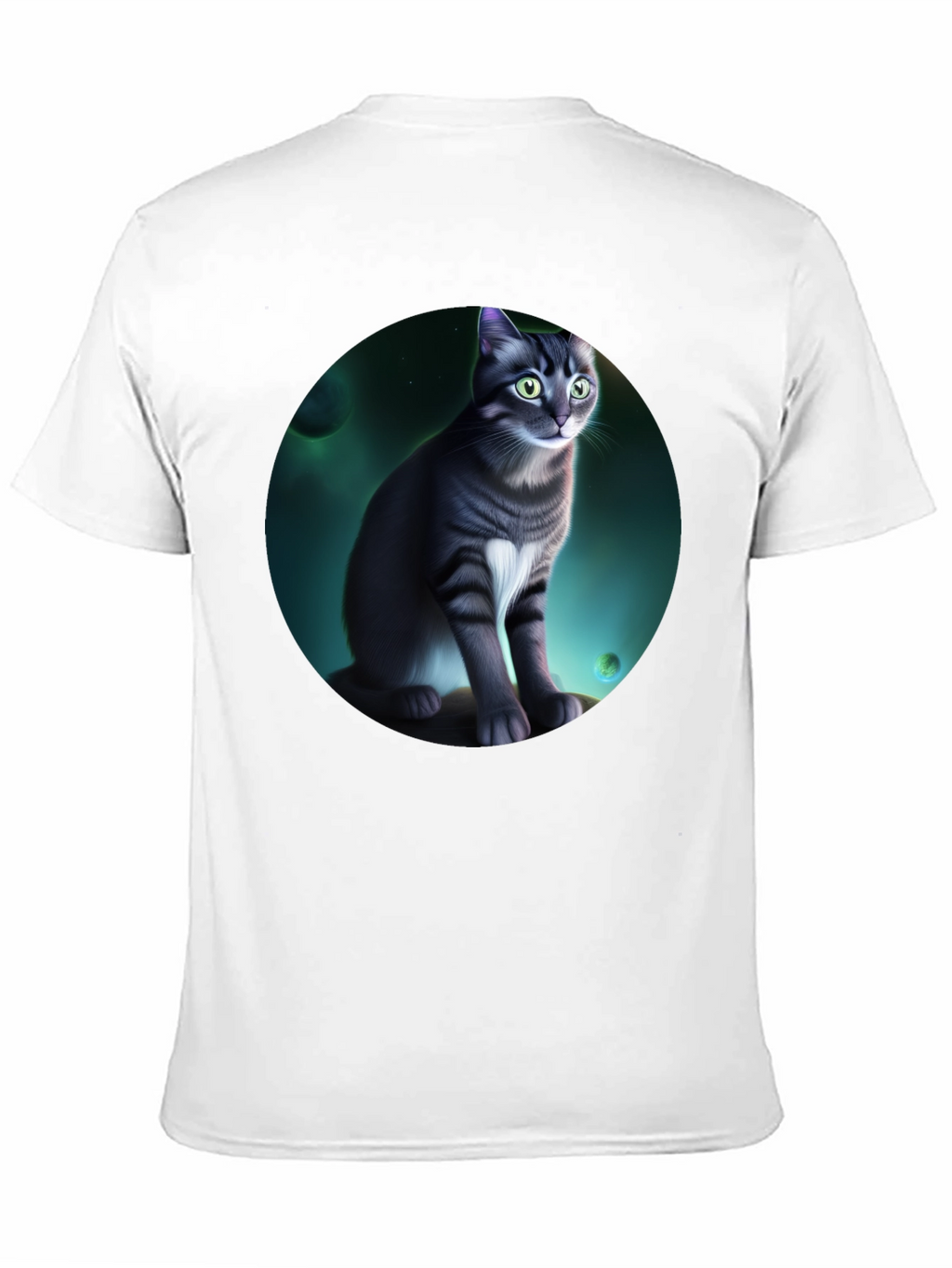 Cosmic Cat Graphic Black T-Shirt