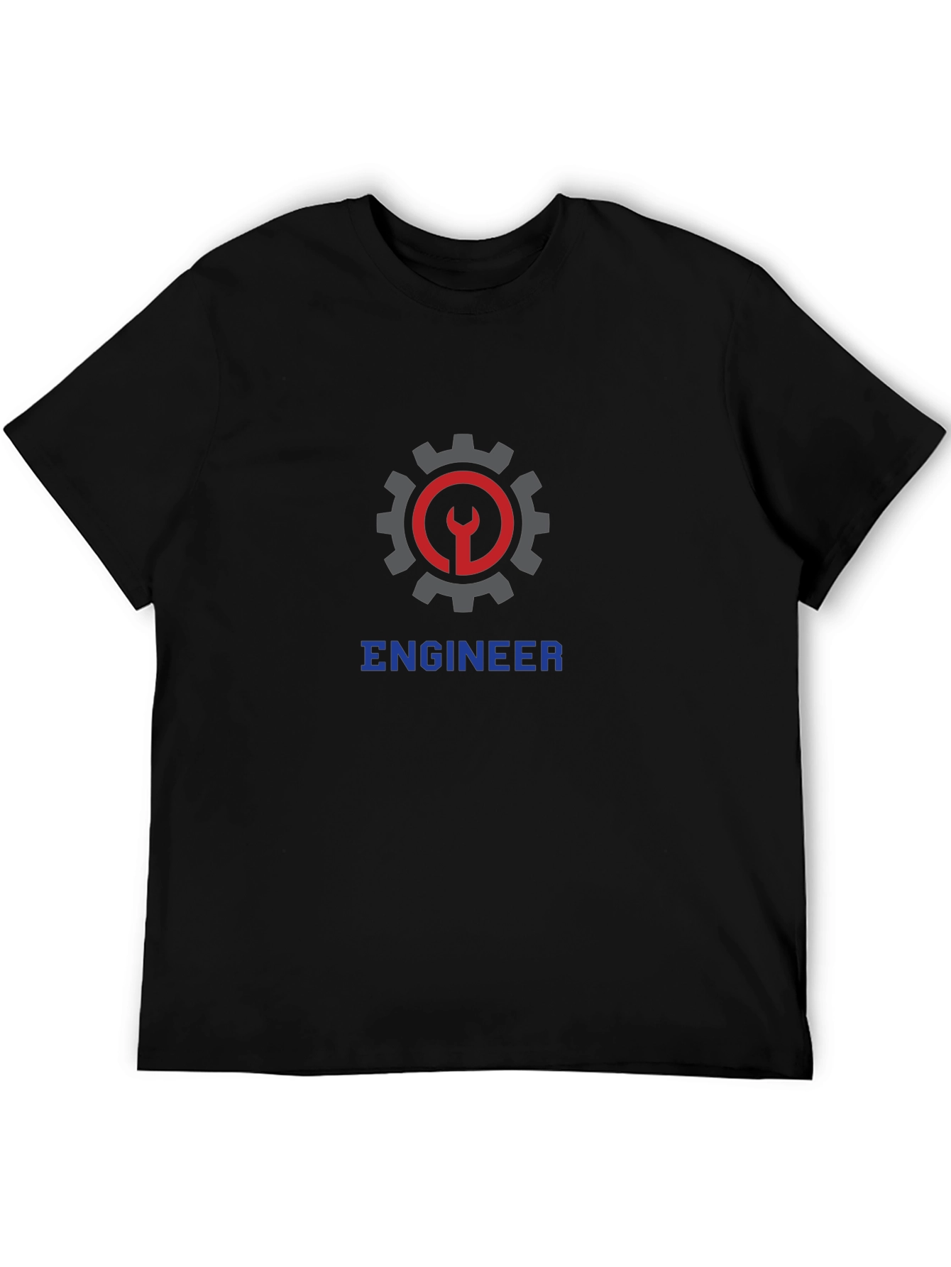 Engineer Graphic T-Shirt - Black Crew Neck