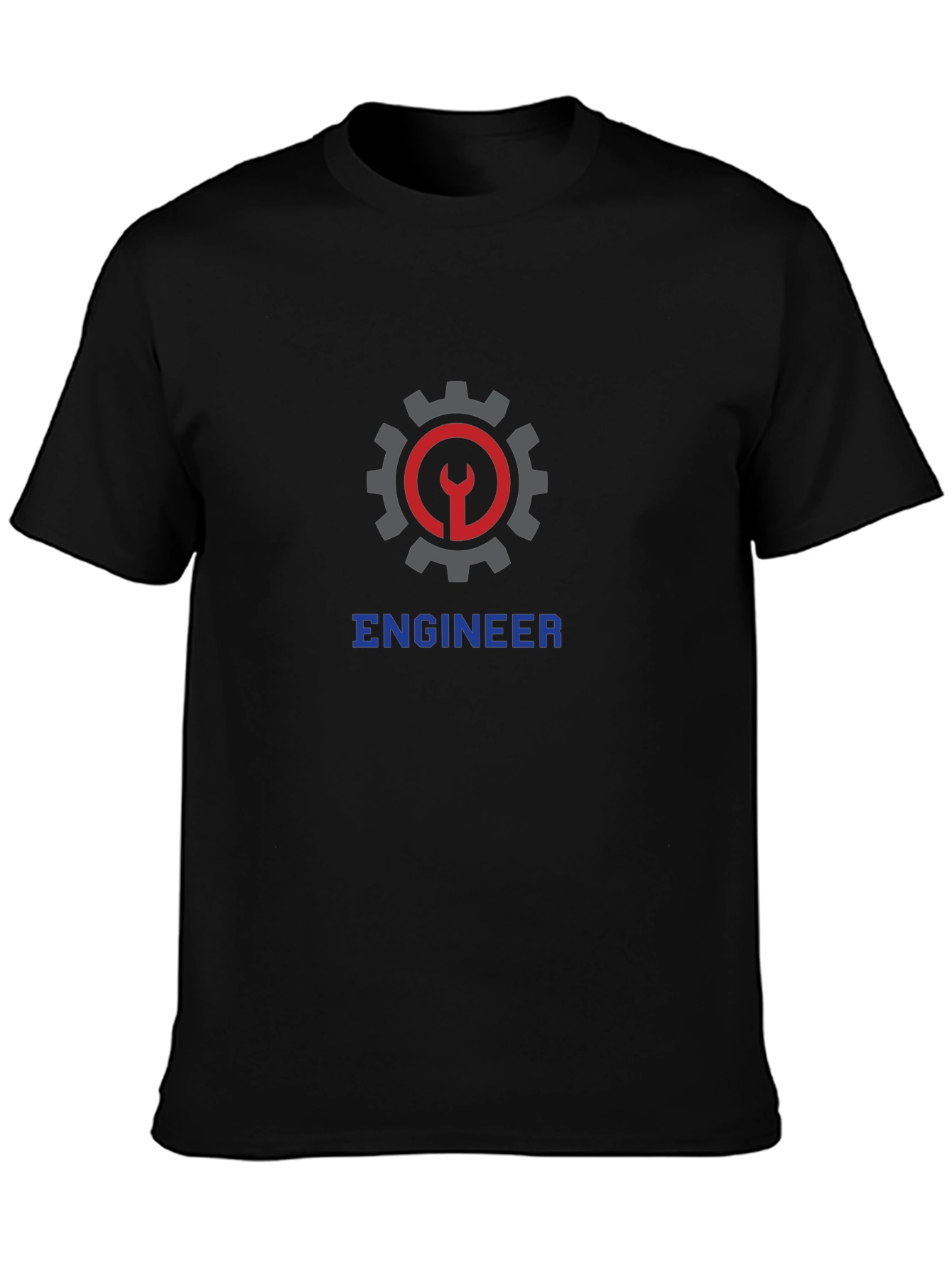 Engineer Graphic T-Shirt - Black Crew Neck