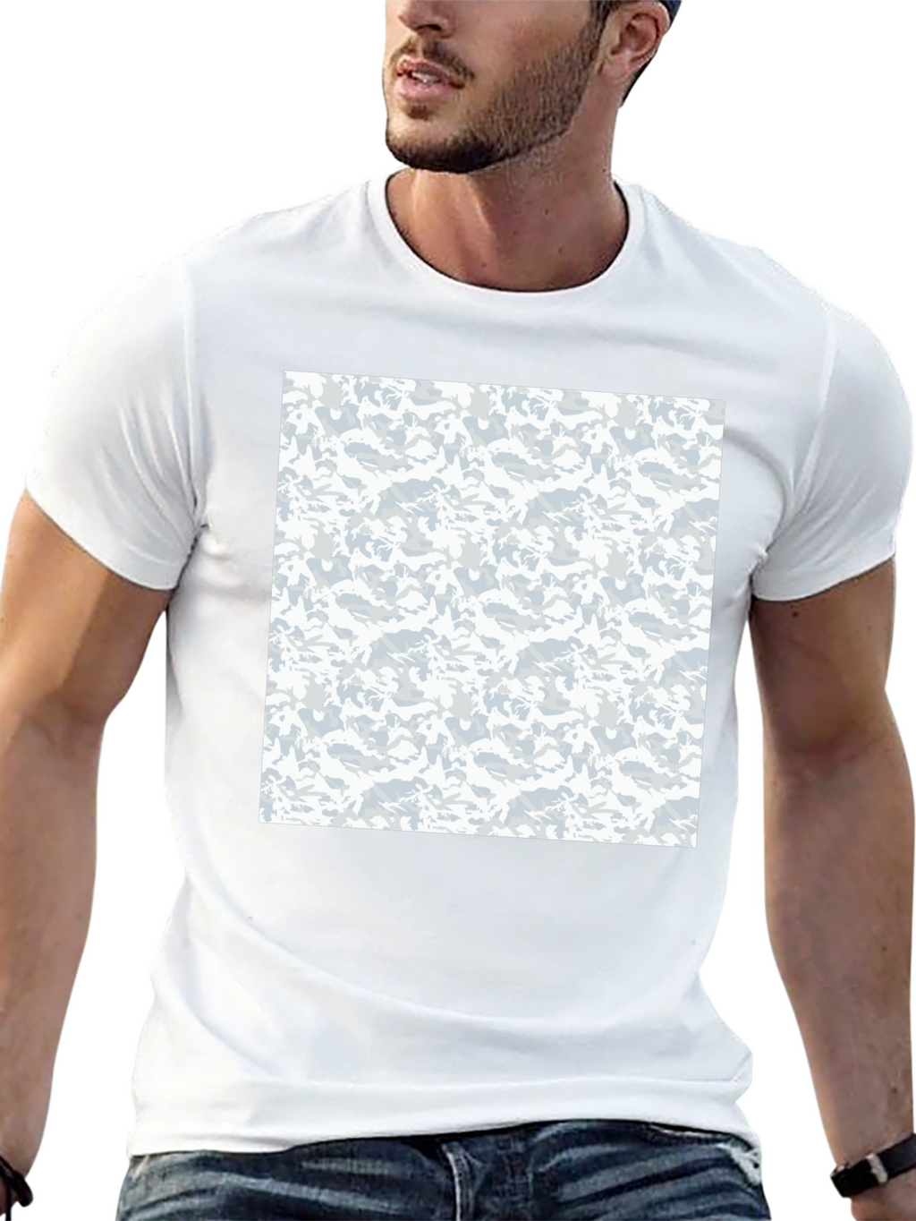 Urban Camo Print Black T-Shirt