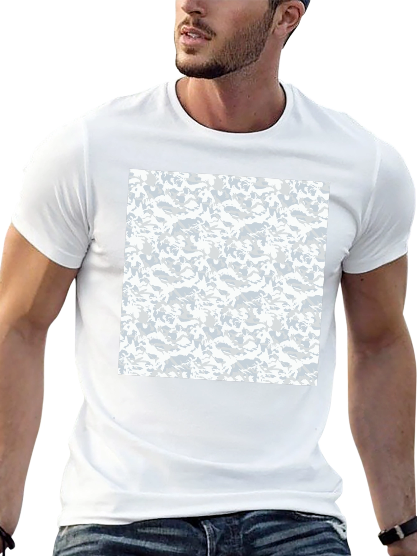 Urban Camo Print Black T-Shirt