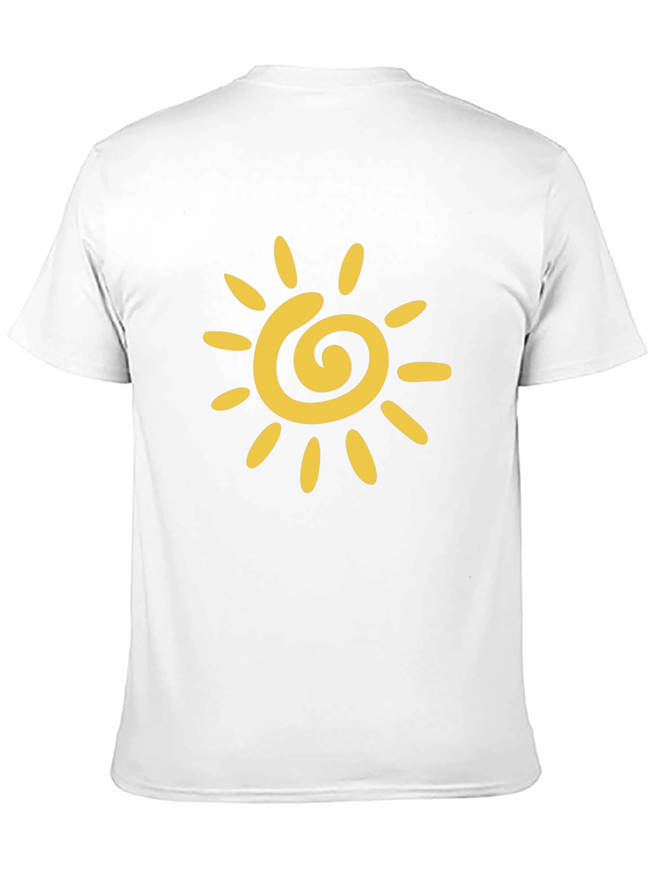 Black T-Shirt with Yellow Sun Graphic