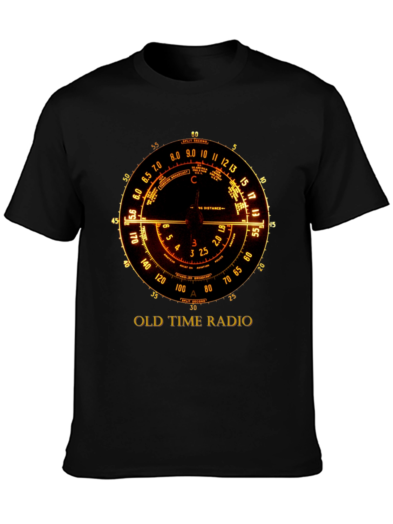 Vintage Radio Dial T-Shirt - Retro Broadcast Design