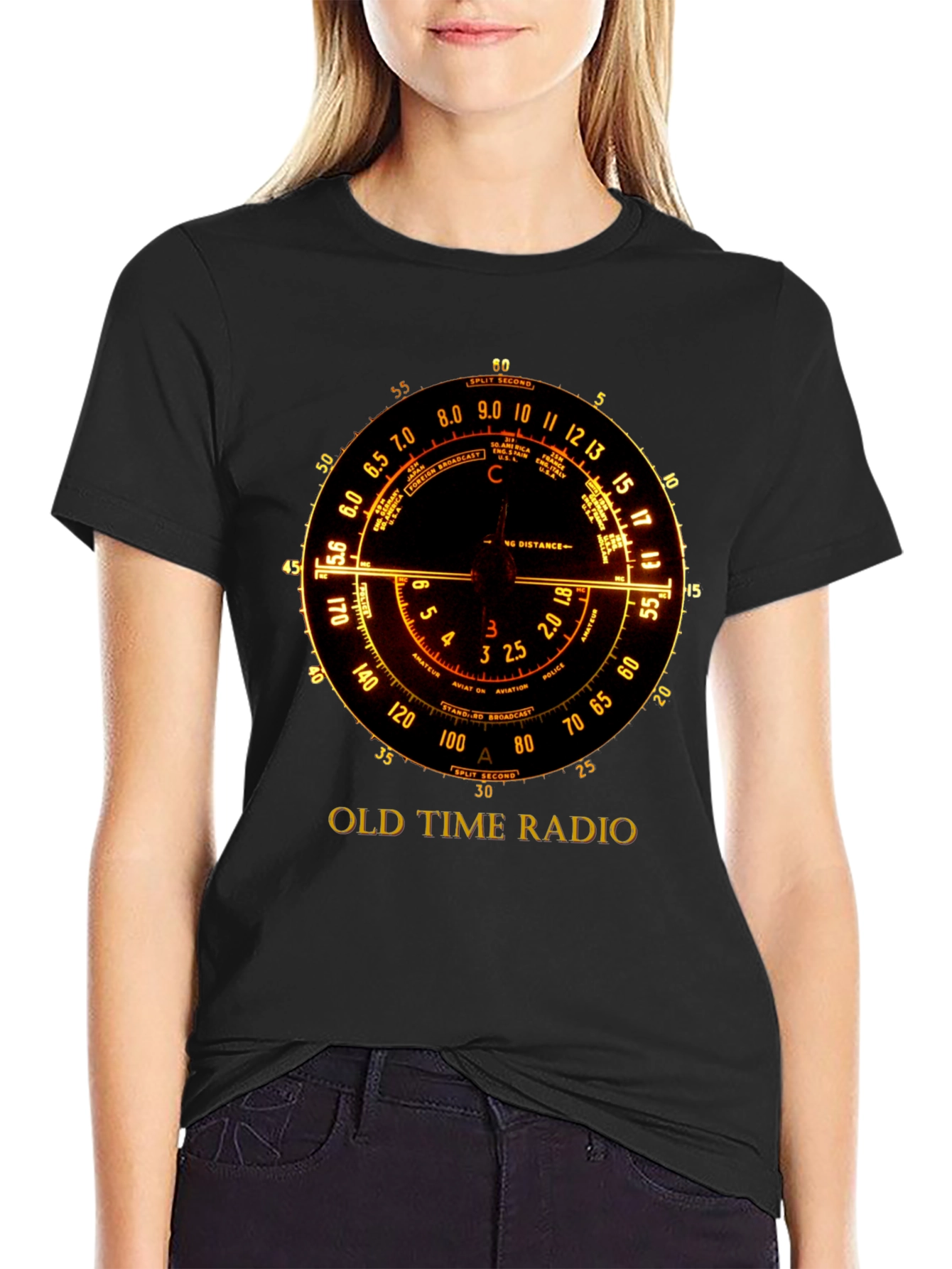 Vintage Radio Dial T-Shirt - Retro Broadcast Design
