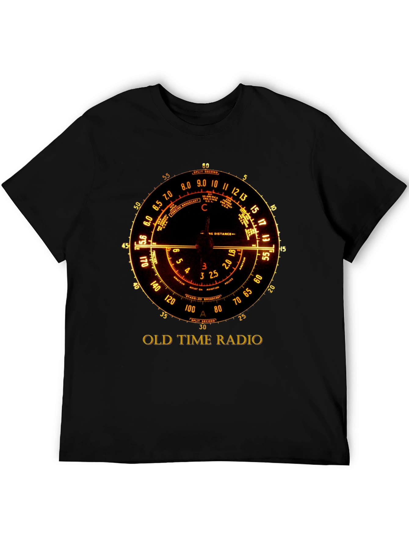 Vintage Radio Dial T-Shirt - Retro Broadcast Design