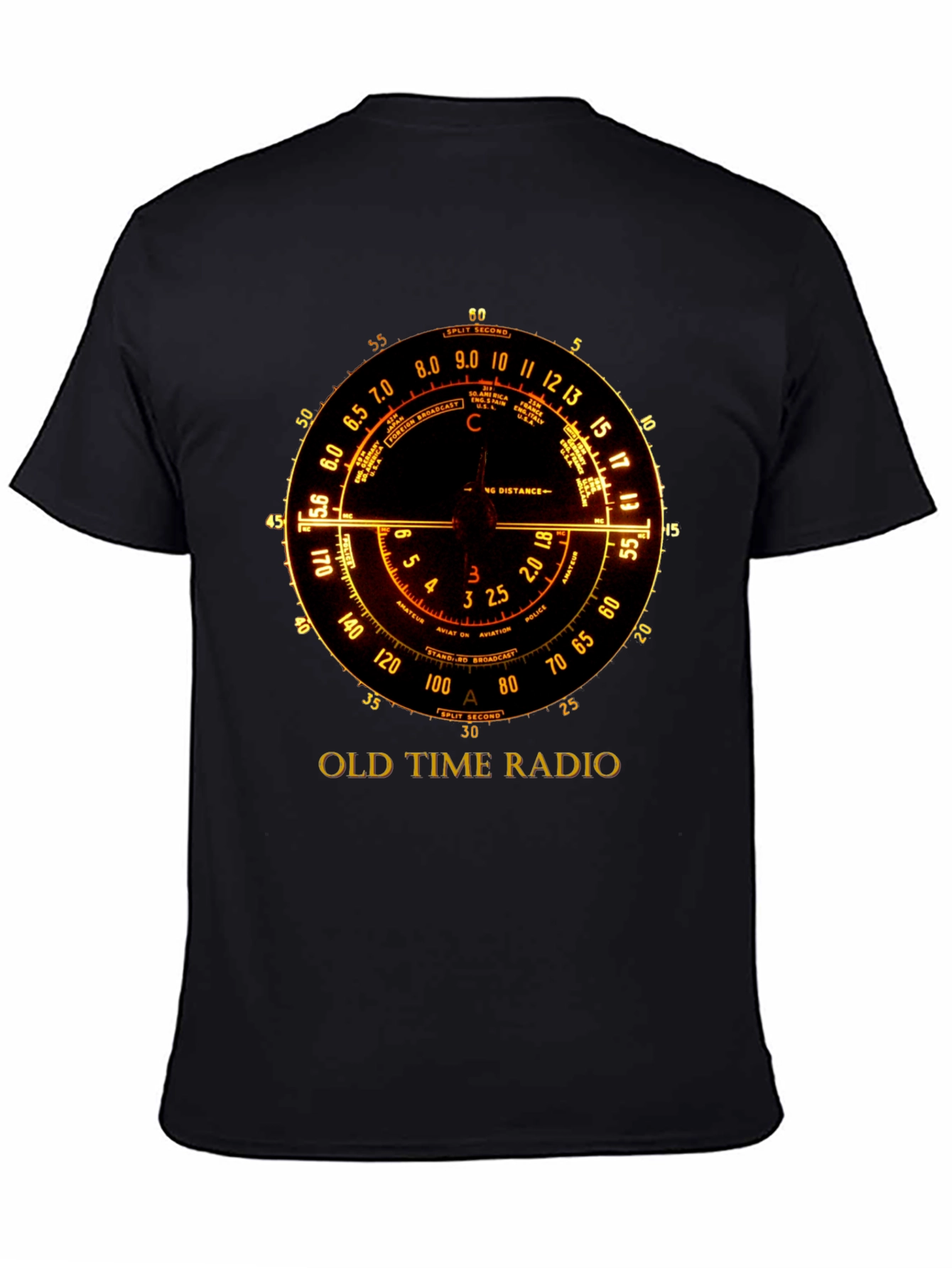 Vintage Radio Dial T-Shirt - Retro Broadcast Design