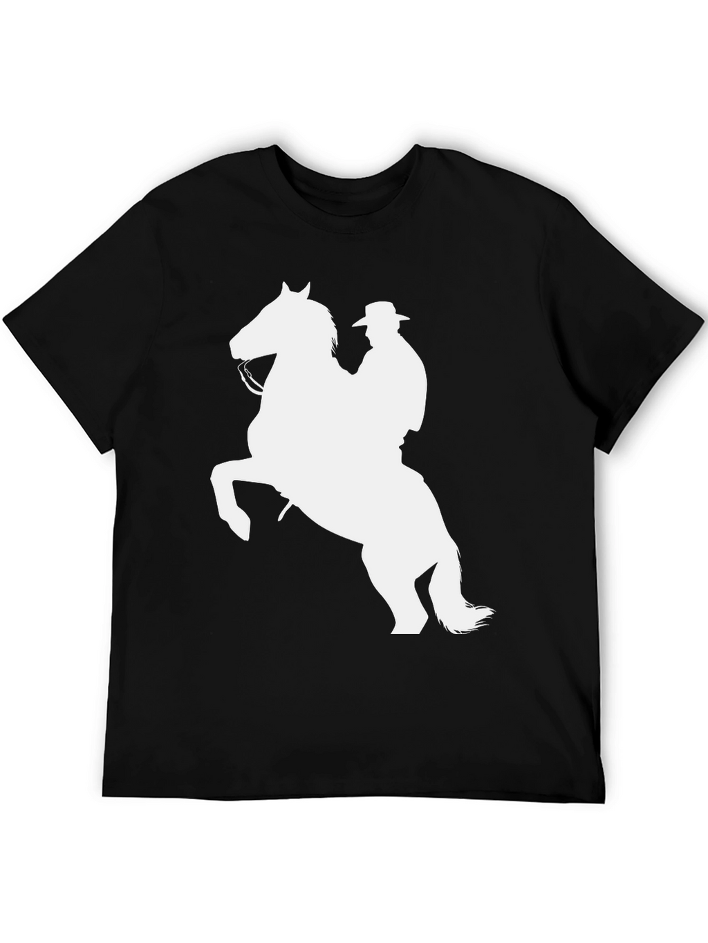 Cowboy Horse Graphic Tee - Black Cotton Shirt