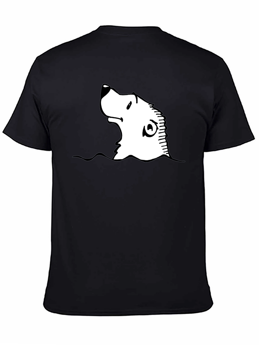 Cartoon Seal Graphic Black T-Shirt