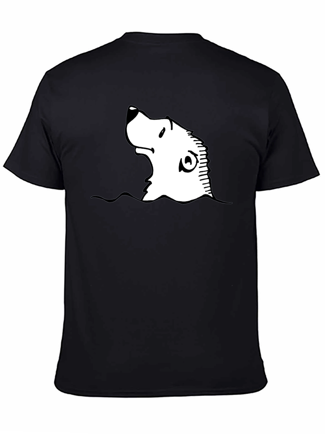 Cartoon Seal Graphic Black T-Shirt