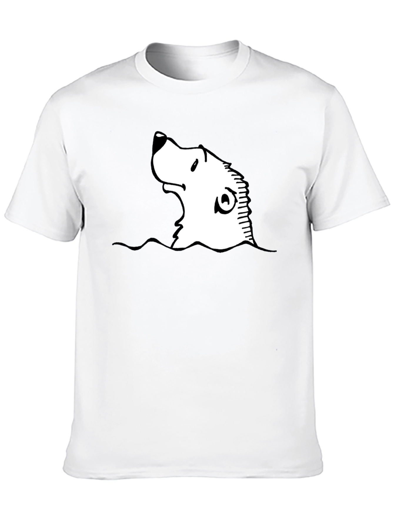Cartoon Seal Graphic Black T-Shirt