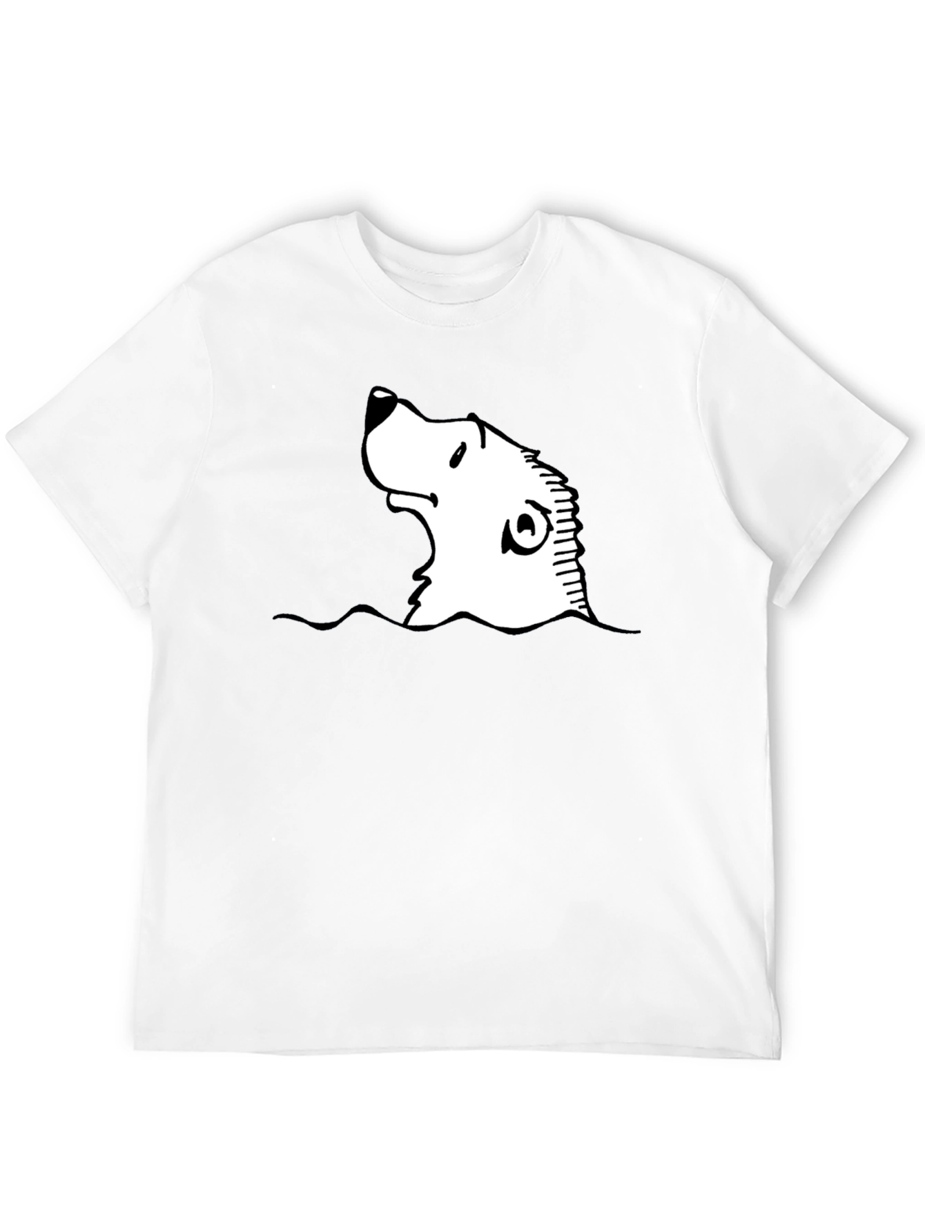Cartoon Seal Graphic Black T-Shirt