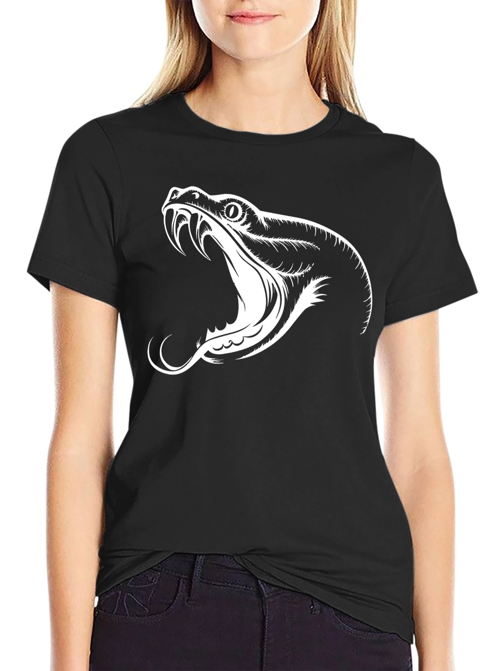 Black Snake Graphic Tee - Mens Stylish T-Shirt