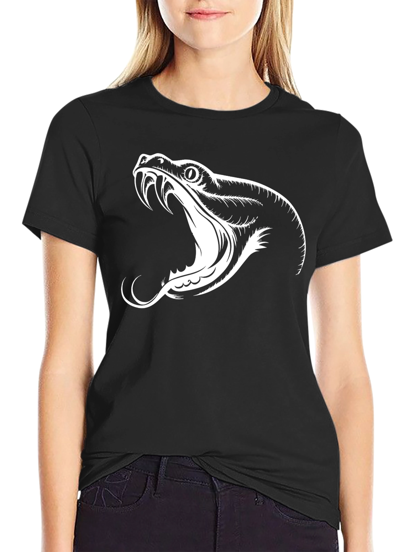 Black Snake Graphic Tee - Mens Stylish T-Shirt