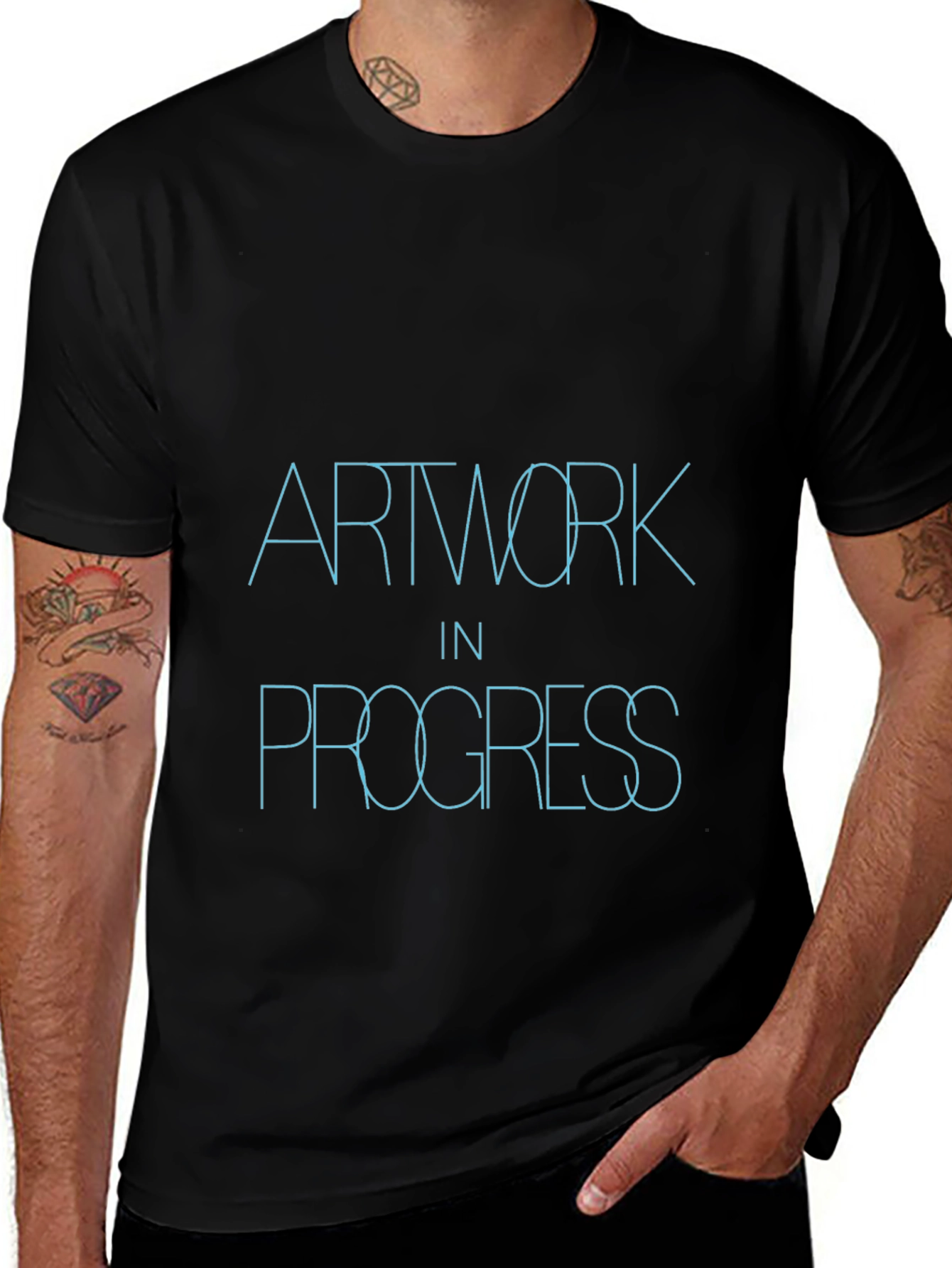 Artwork in Progress Black T-Shirt