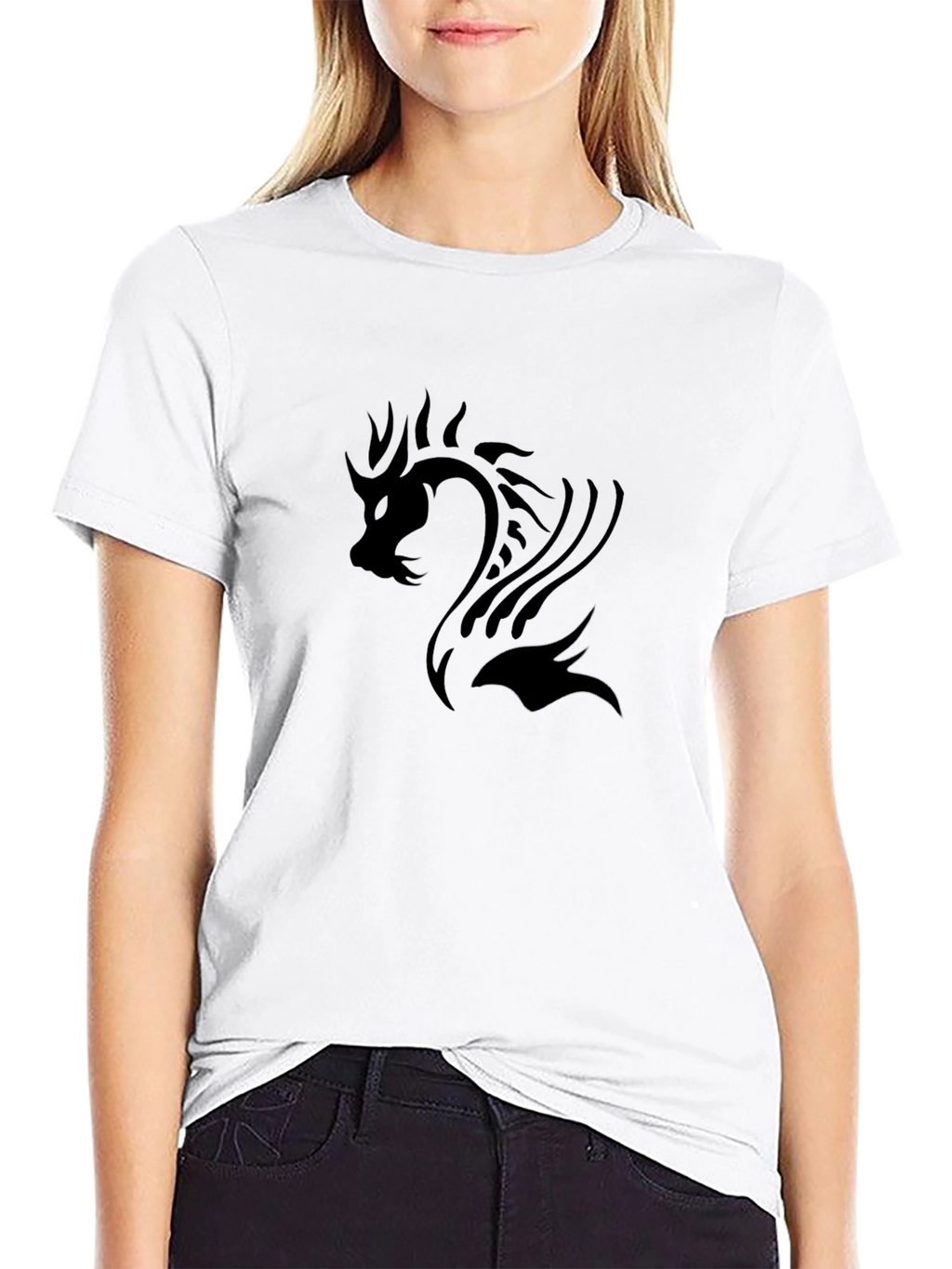 Mens Black Dragon Graphic Tee - Stylish Casual Wear