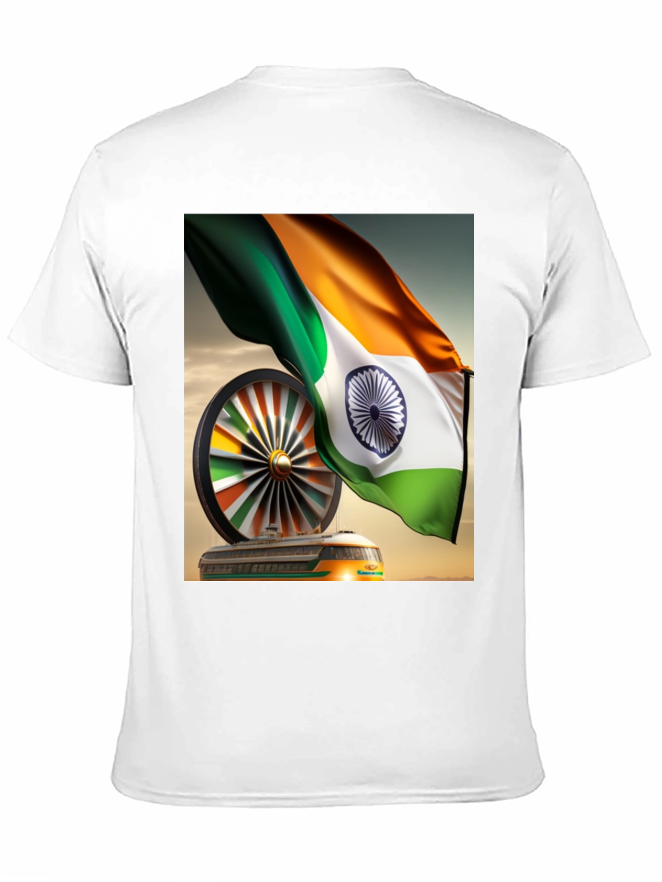 India Flag Train Graphic Tee
