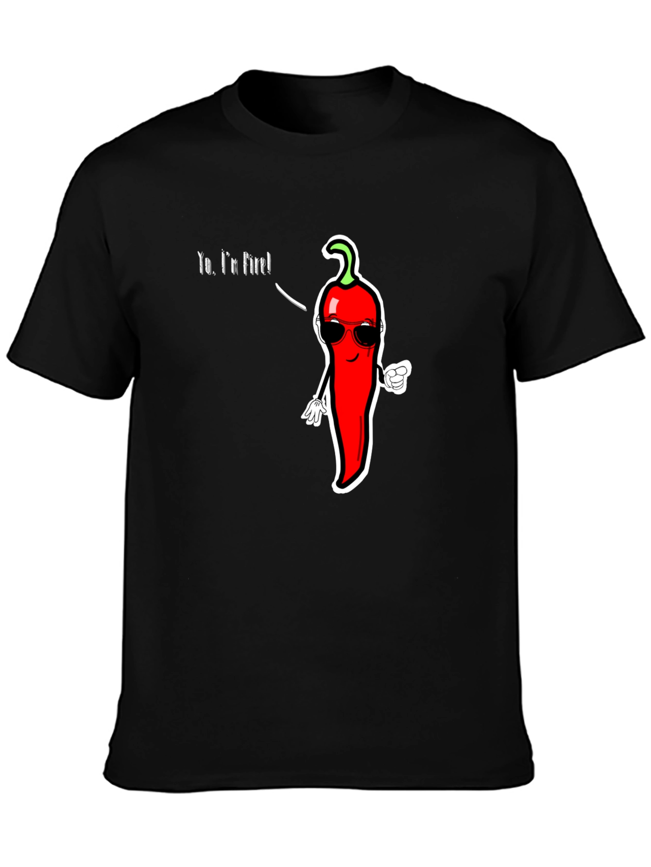 Spicy Humor T-Shirt - Yo Im Fire!