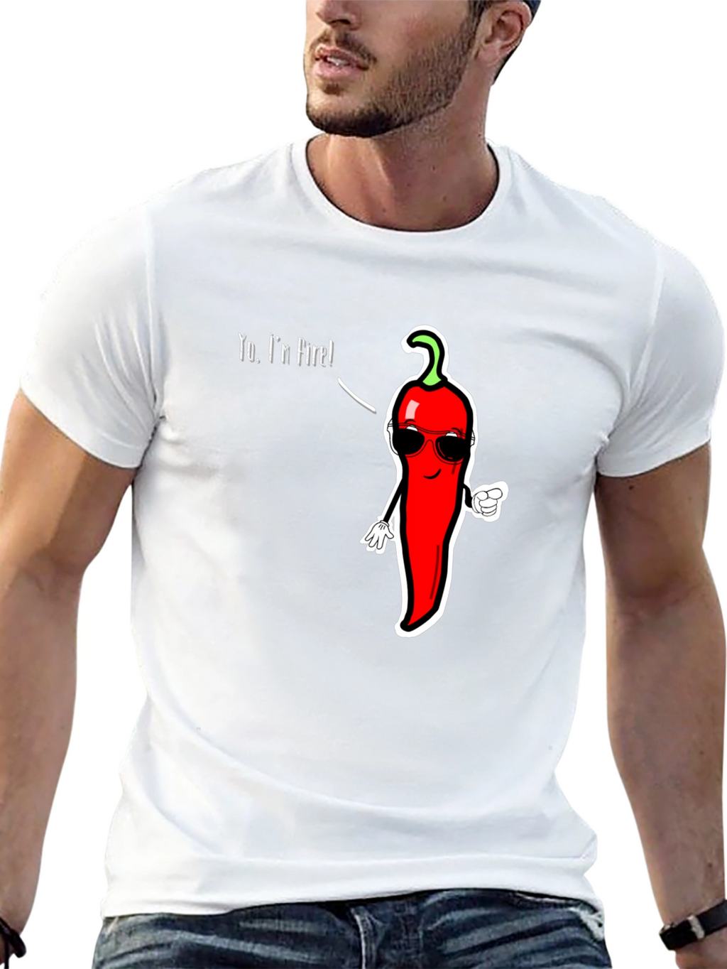 Spicy Humor T-Shirt - Yo Im Fire!