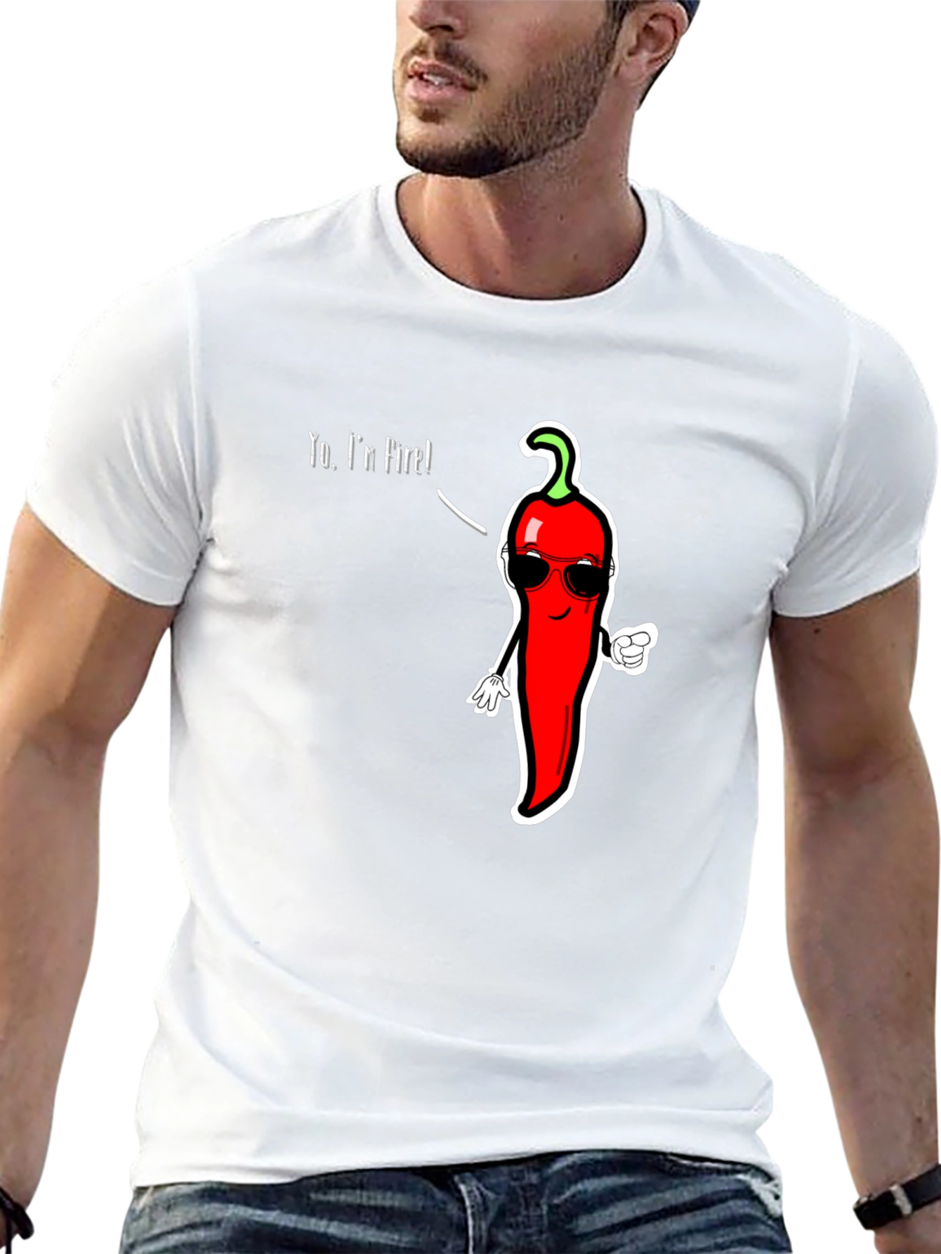 Spicy Humor T-Shirt - Yo Im Fire!