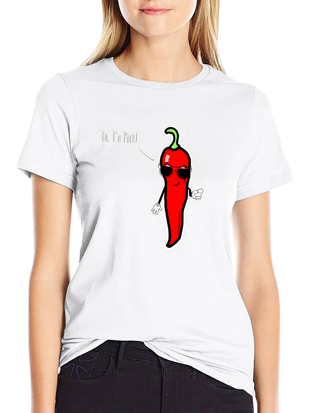 Spicy Humor T-Shirt - Yo Im Fire!