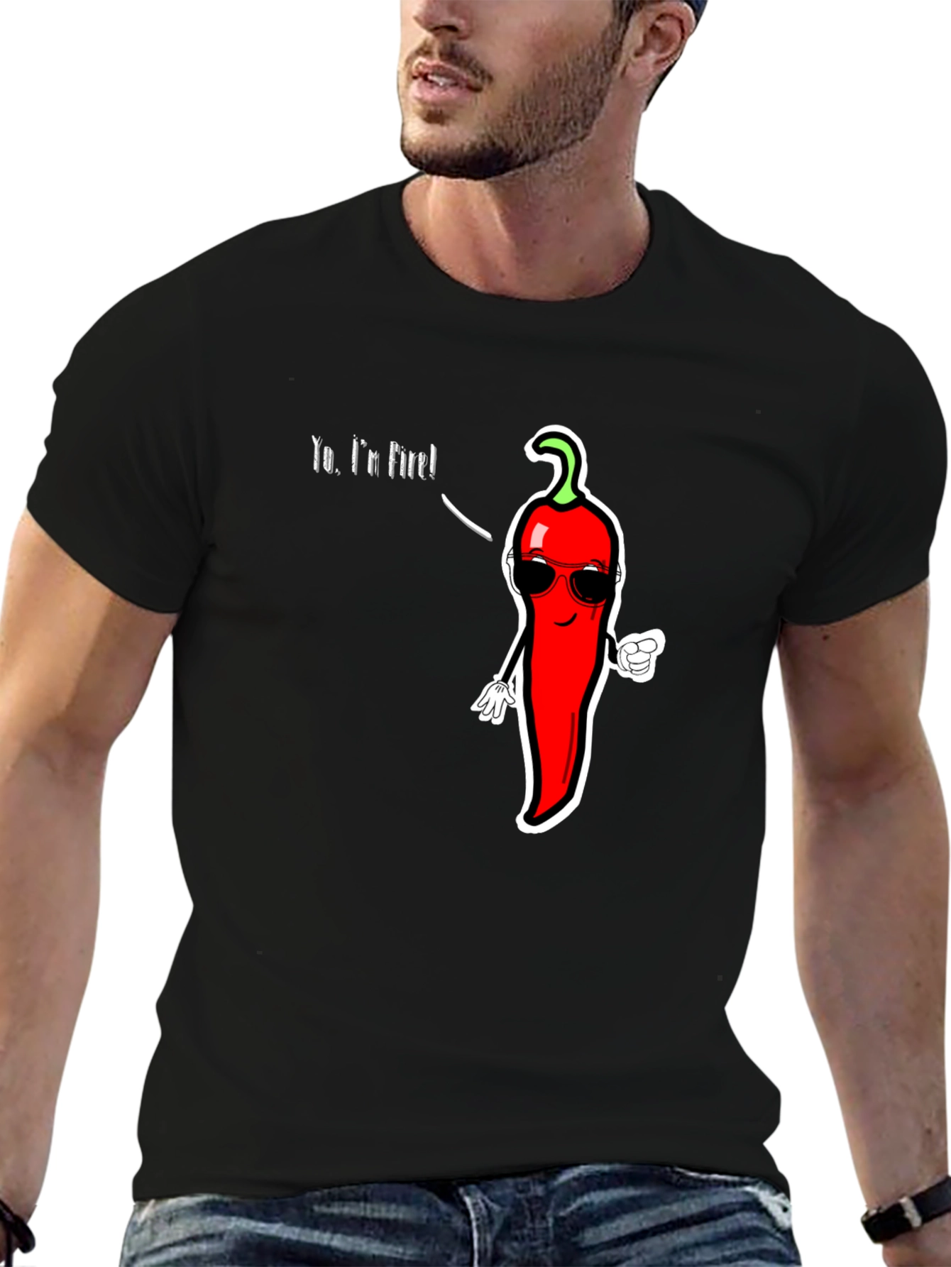Spicy Humor T-Shirt - Yo Im Fire!