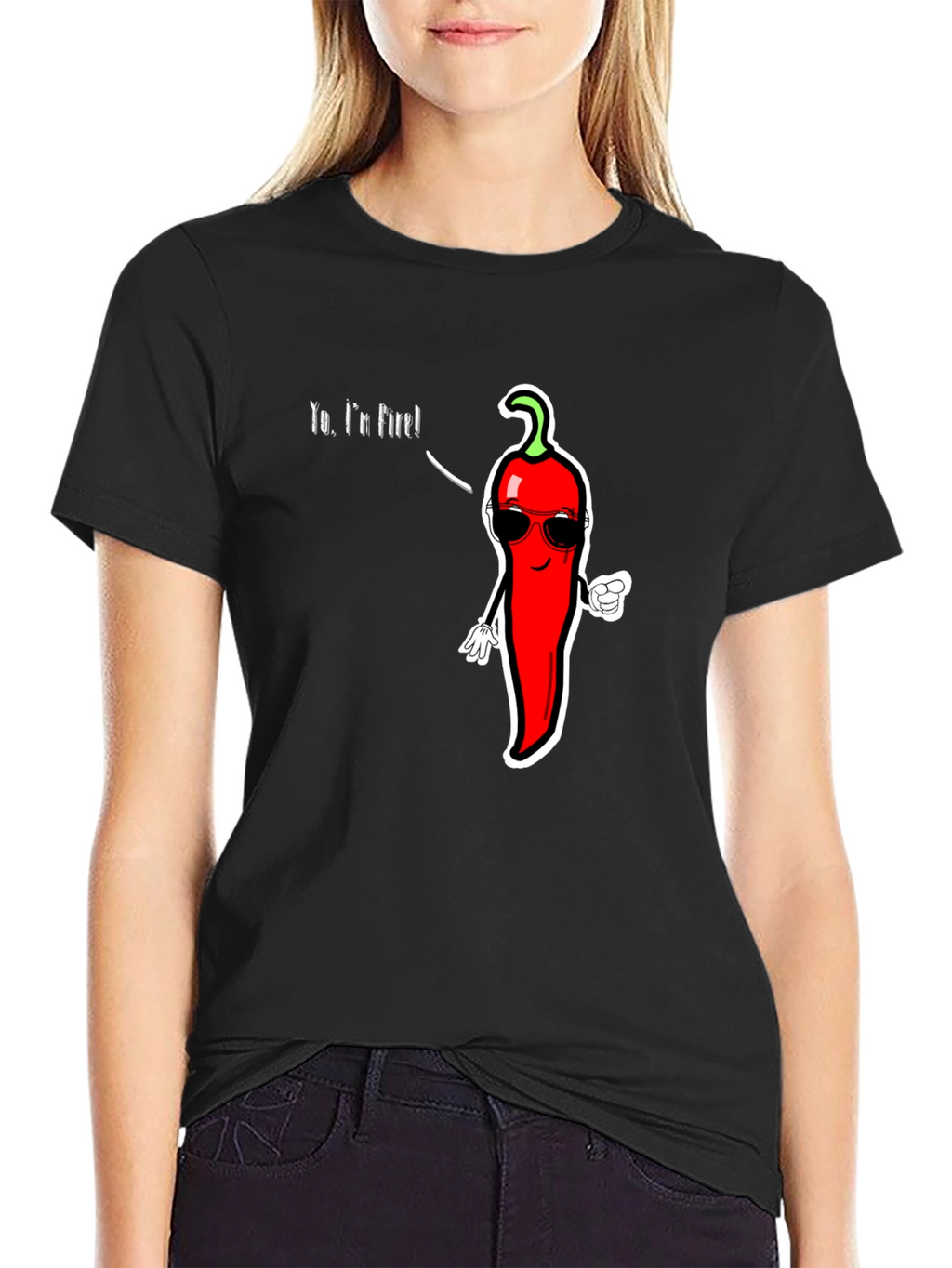 Spicy Humor T-Shirt - Yo Im Fire!