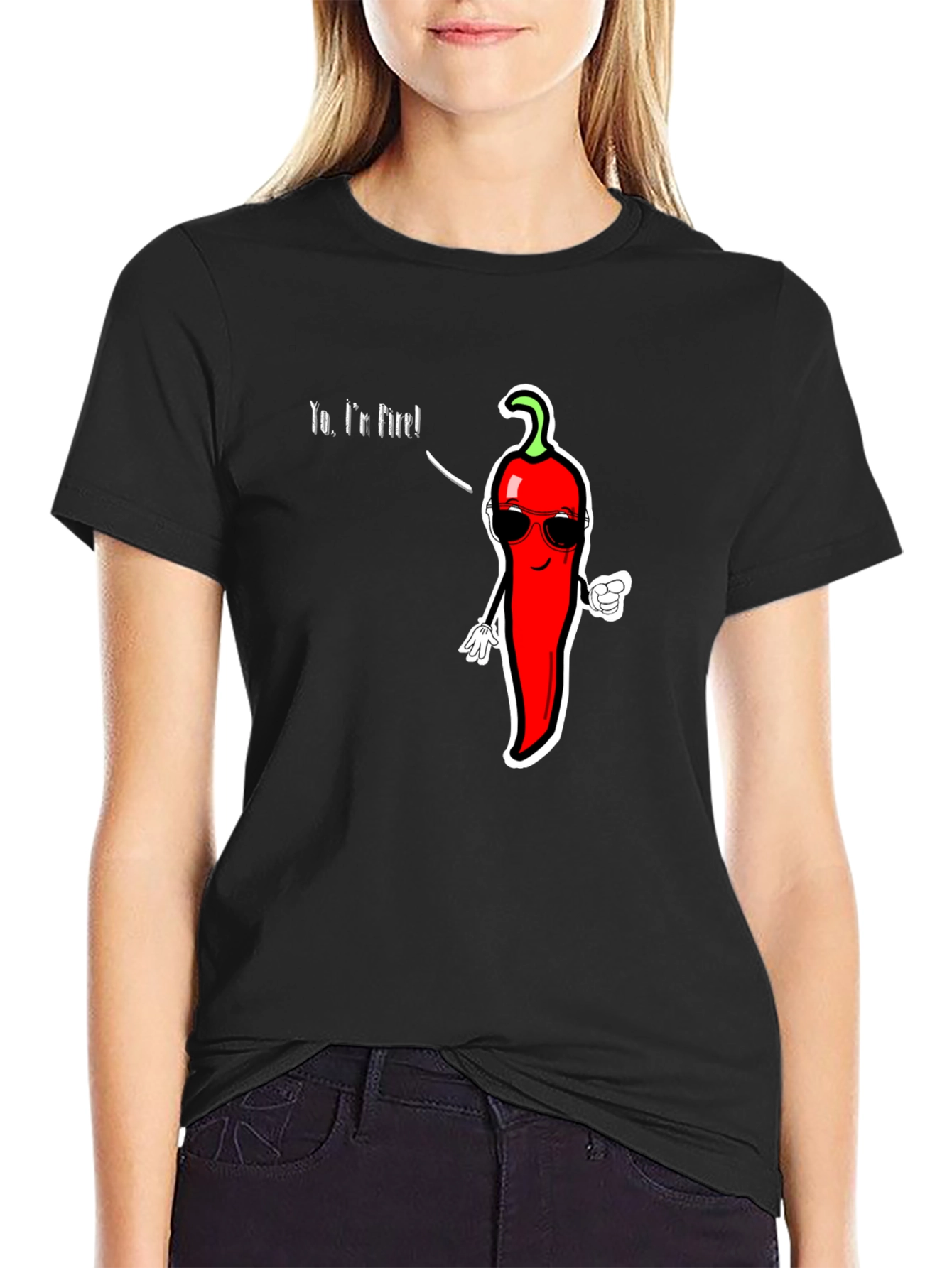 Spicy Humor T-Shirt - Yo Im Fire!