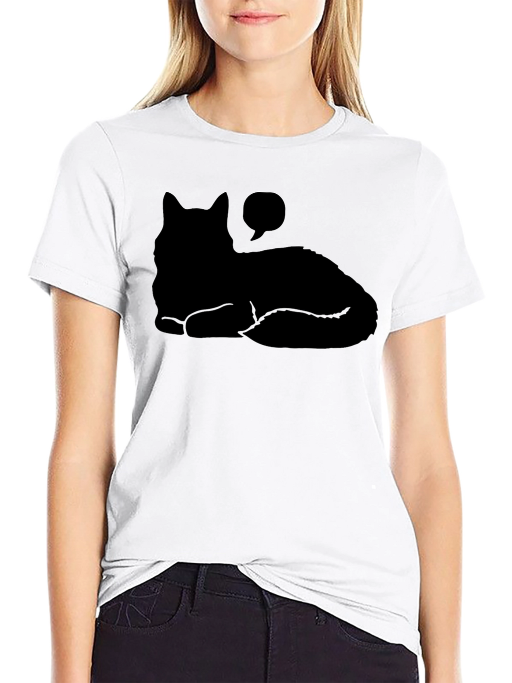 Black Cat Silhouette T-Shirt