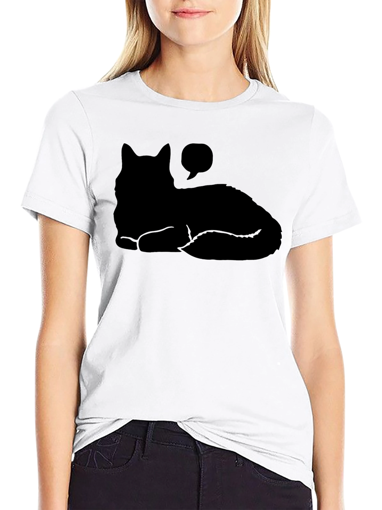 Black Cat Silhouette T-Shirt
