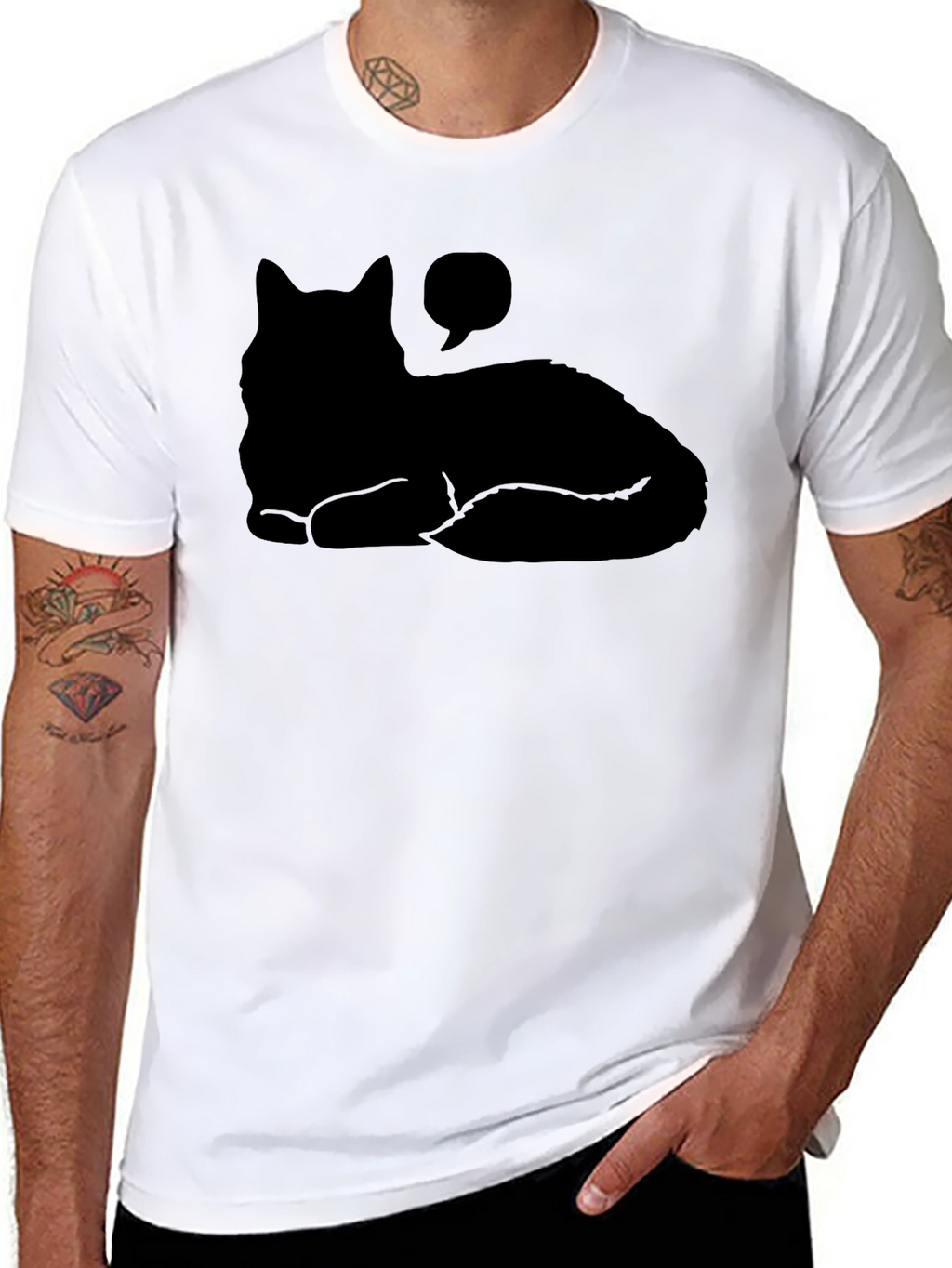 Black Cat Silhouette T-Shirt