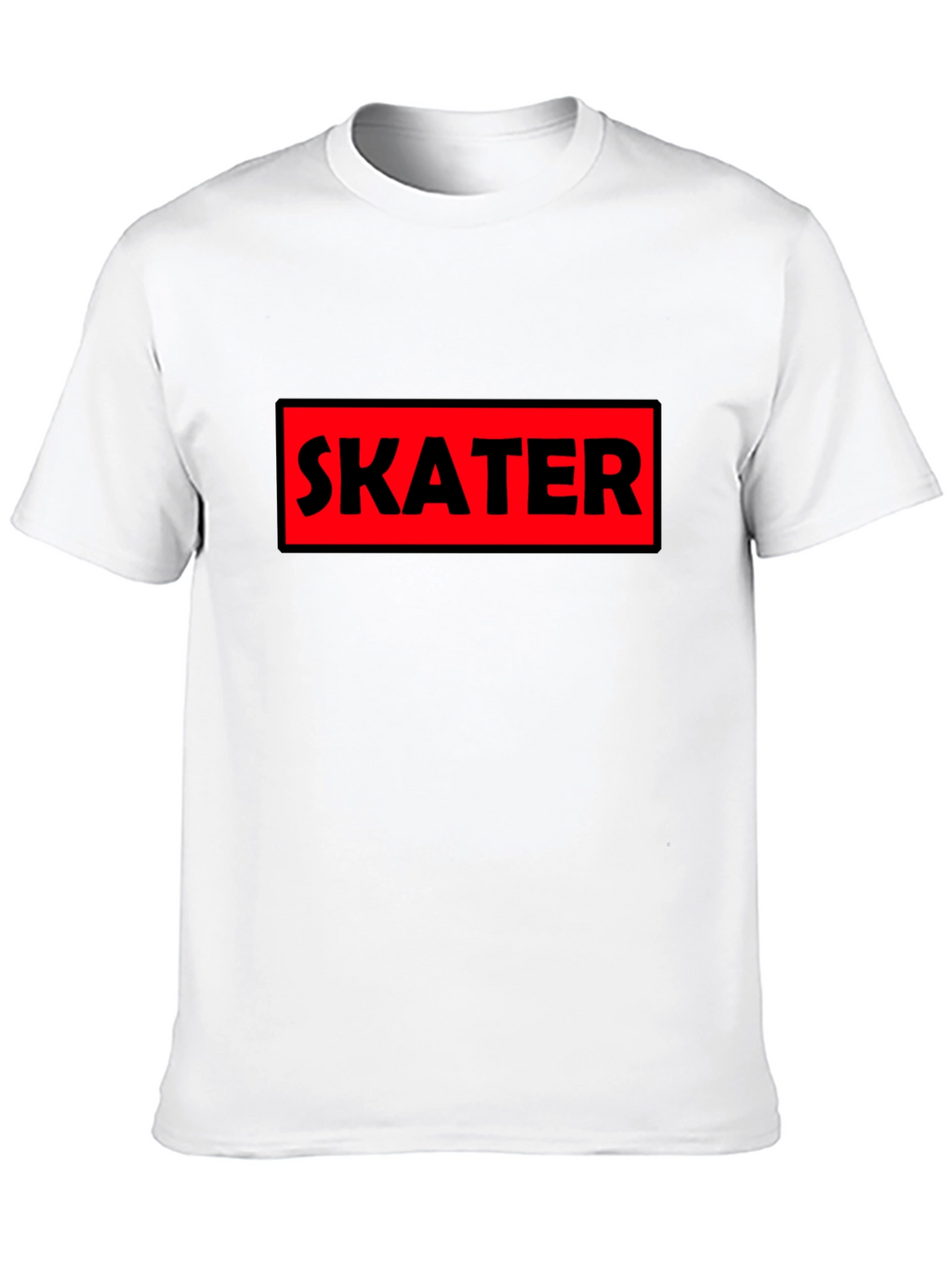 Skater Graphic Tee - Bold Red Box Design