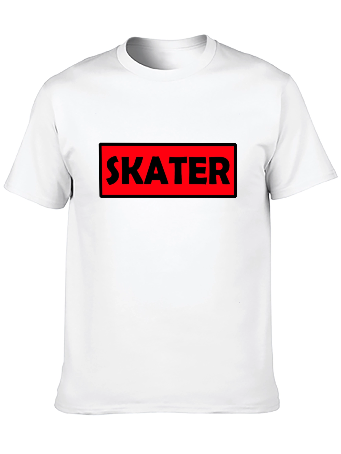 Skater Graphic Tee - Bold Red Box Design