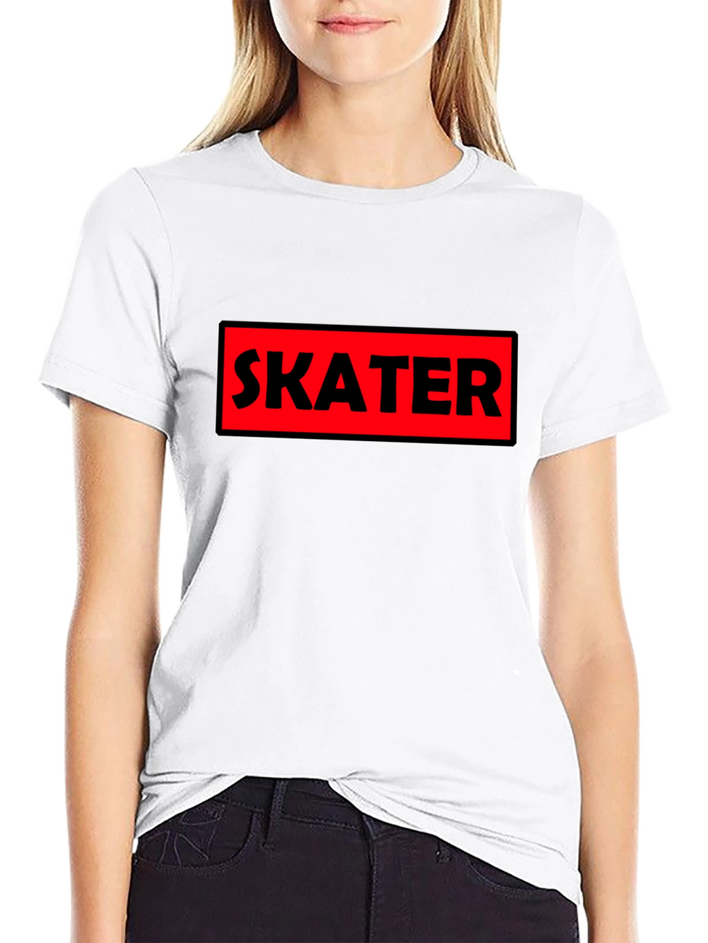 Skater Graphic Tee - Bold Red Box Design