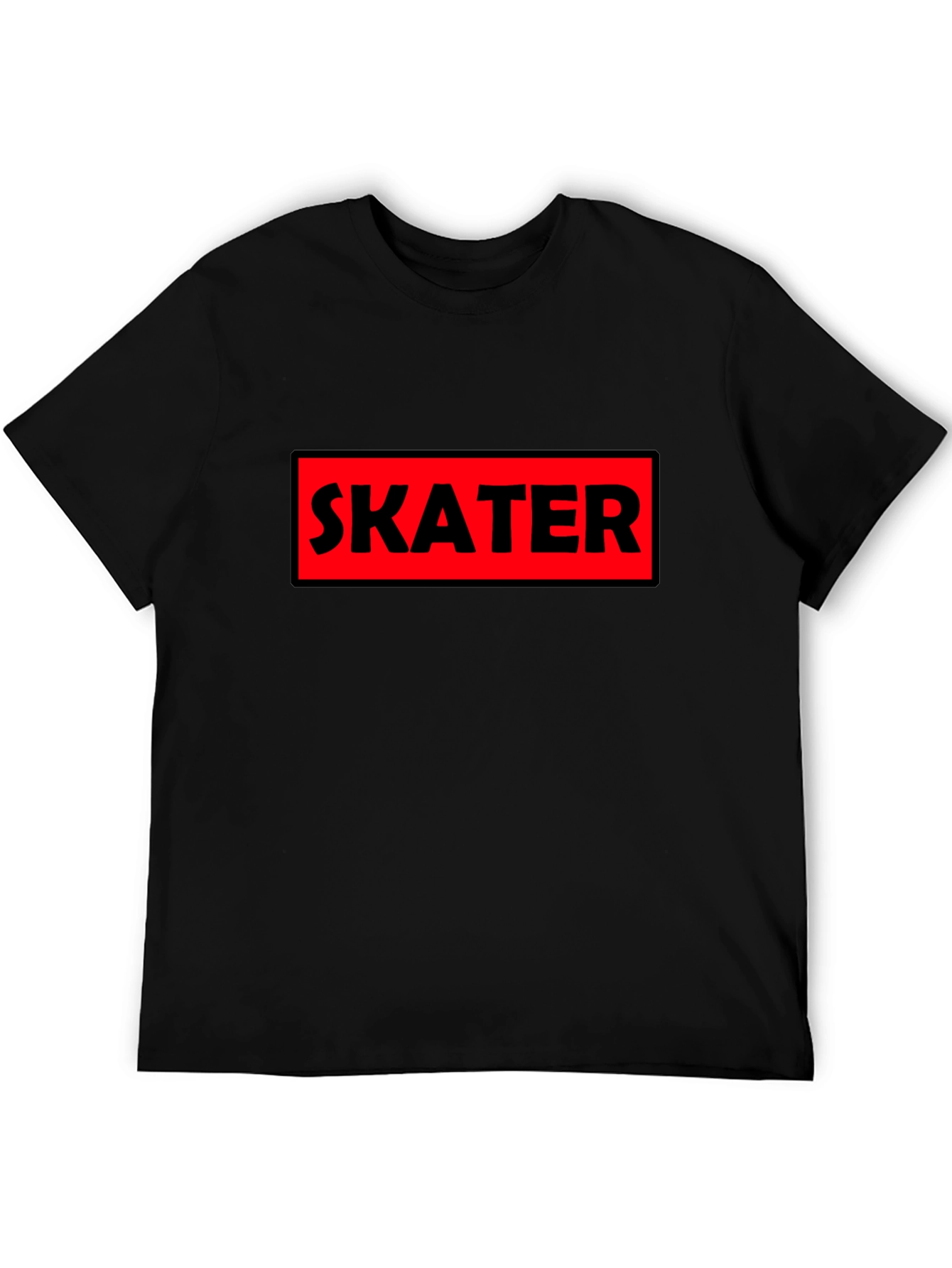 Skater Graphic Tee - Bold Red Box Design