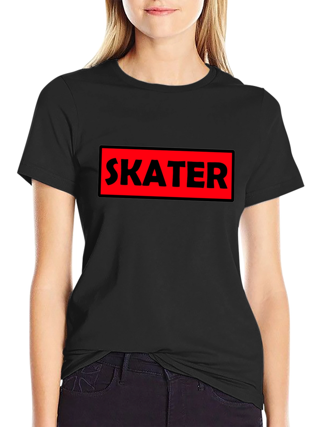 Skater Graphic Tee - Bold Red Box Design